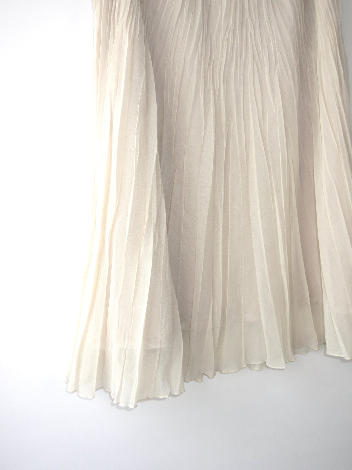 wrinkle pleats midi skirt