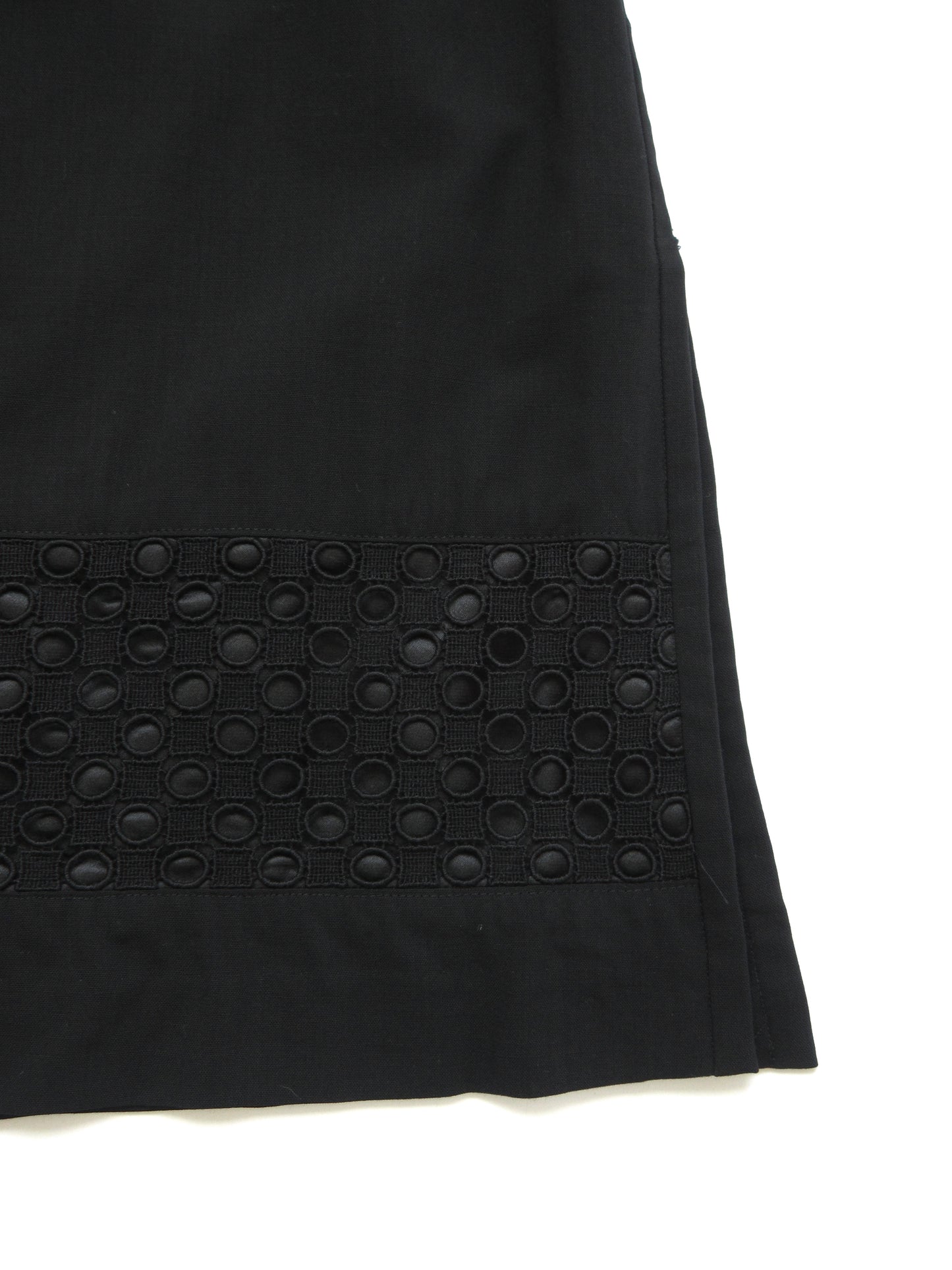 dots embroidery straight skirt