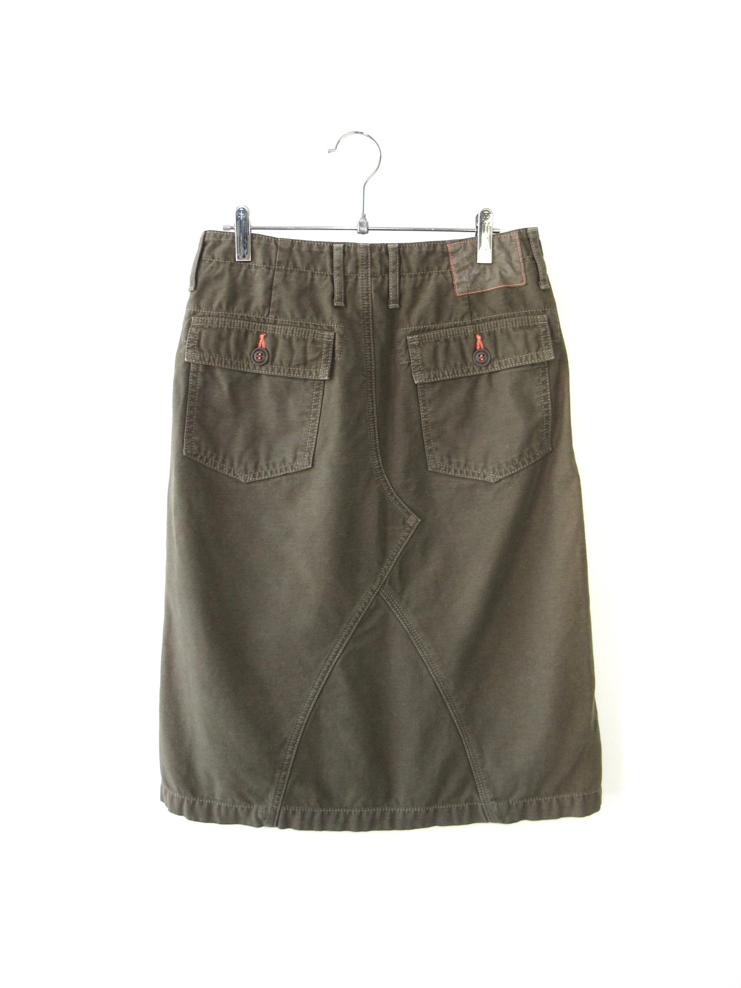 khaki military skirt
