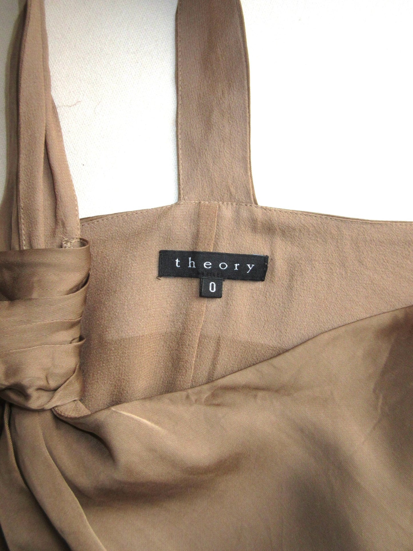 【used】theory one shoulder satin mini dress