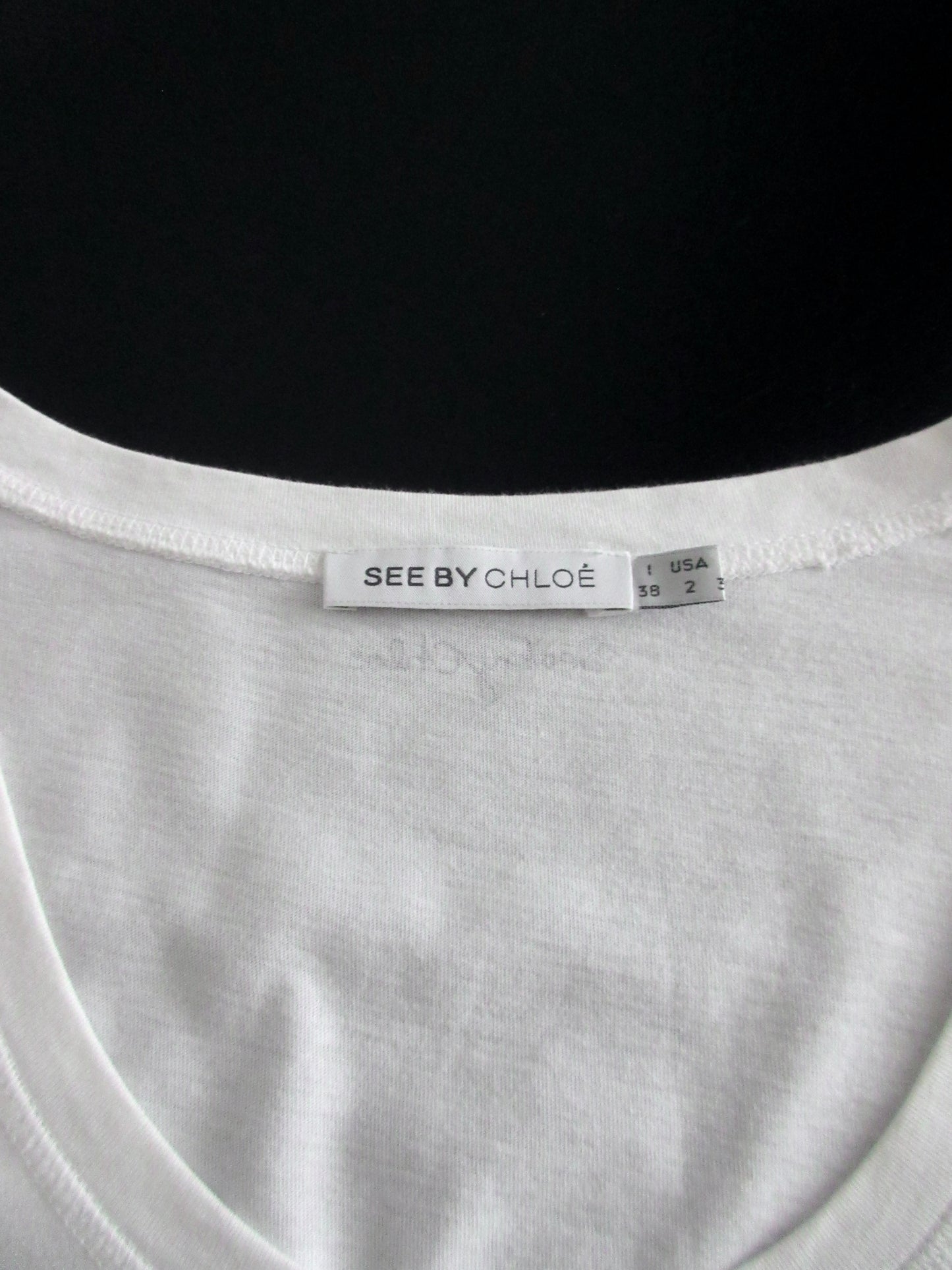 SEE BY CHLOÉ ribbon print tee