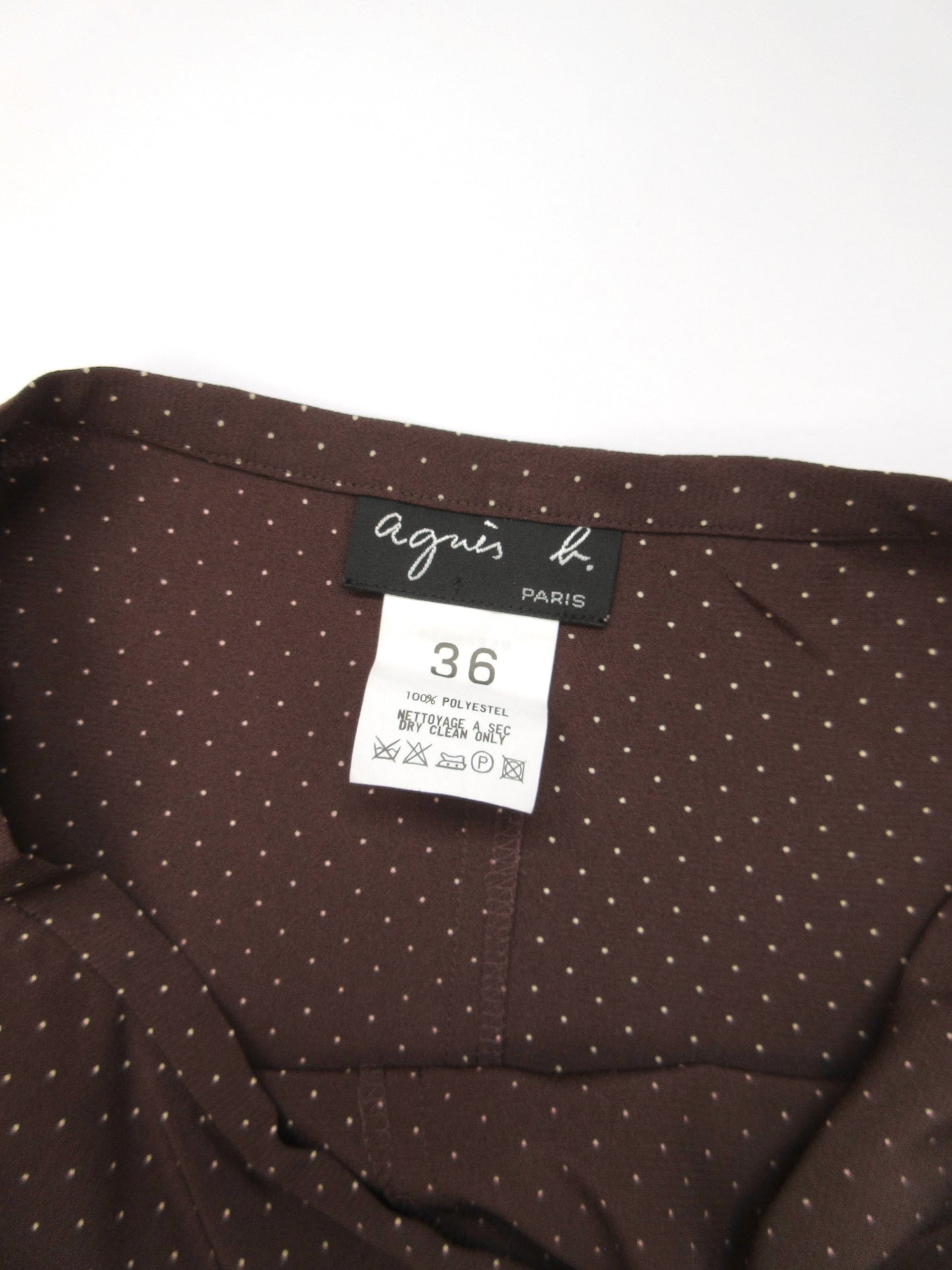 agnes b. polka dots brown skirt