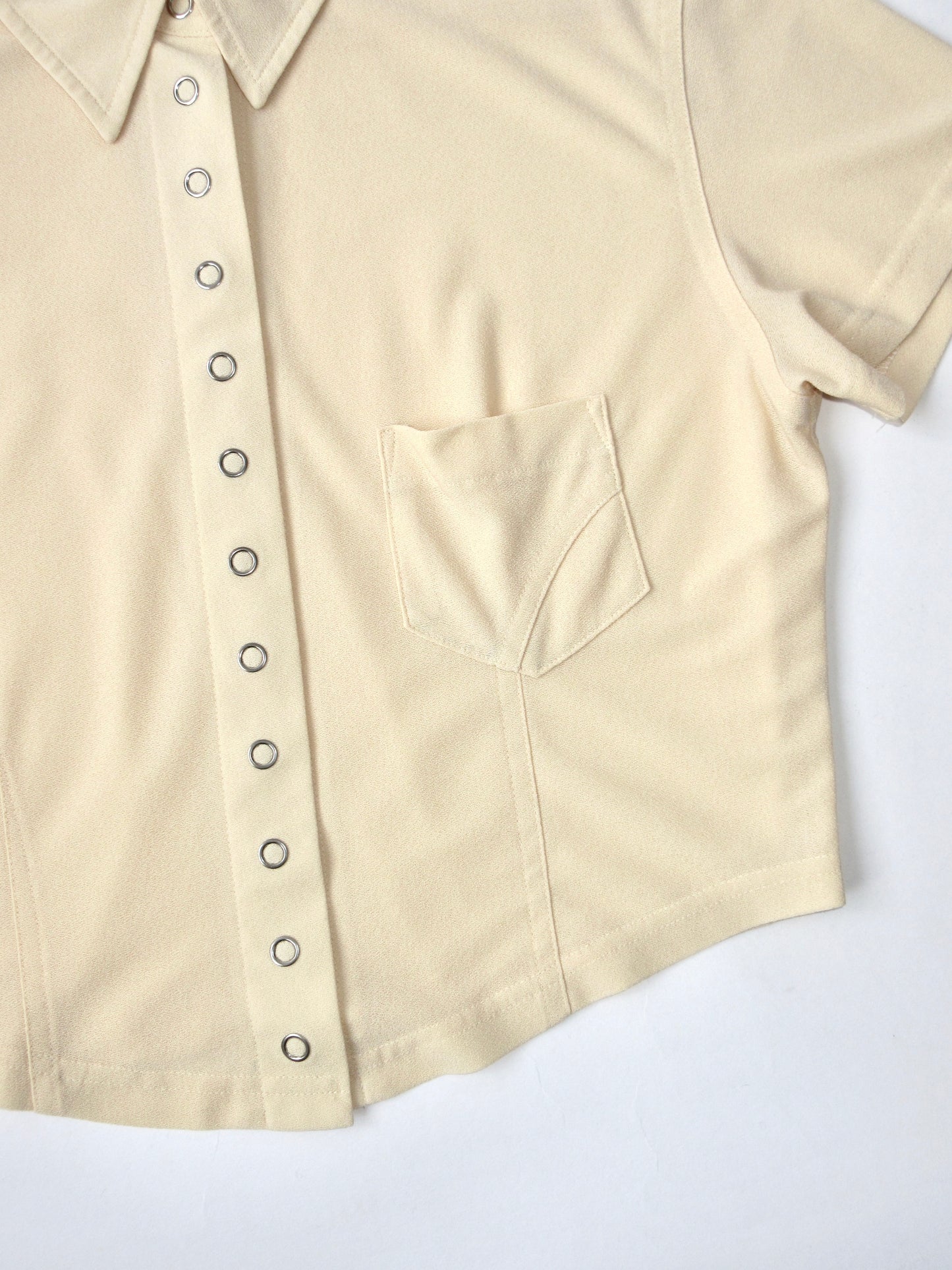 【used】ivory crop shirt