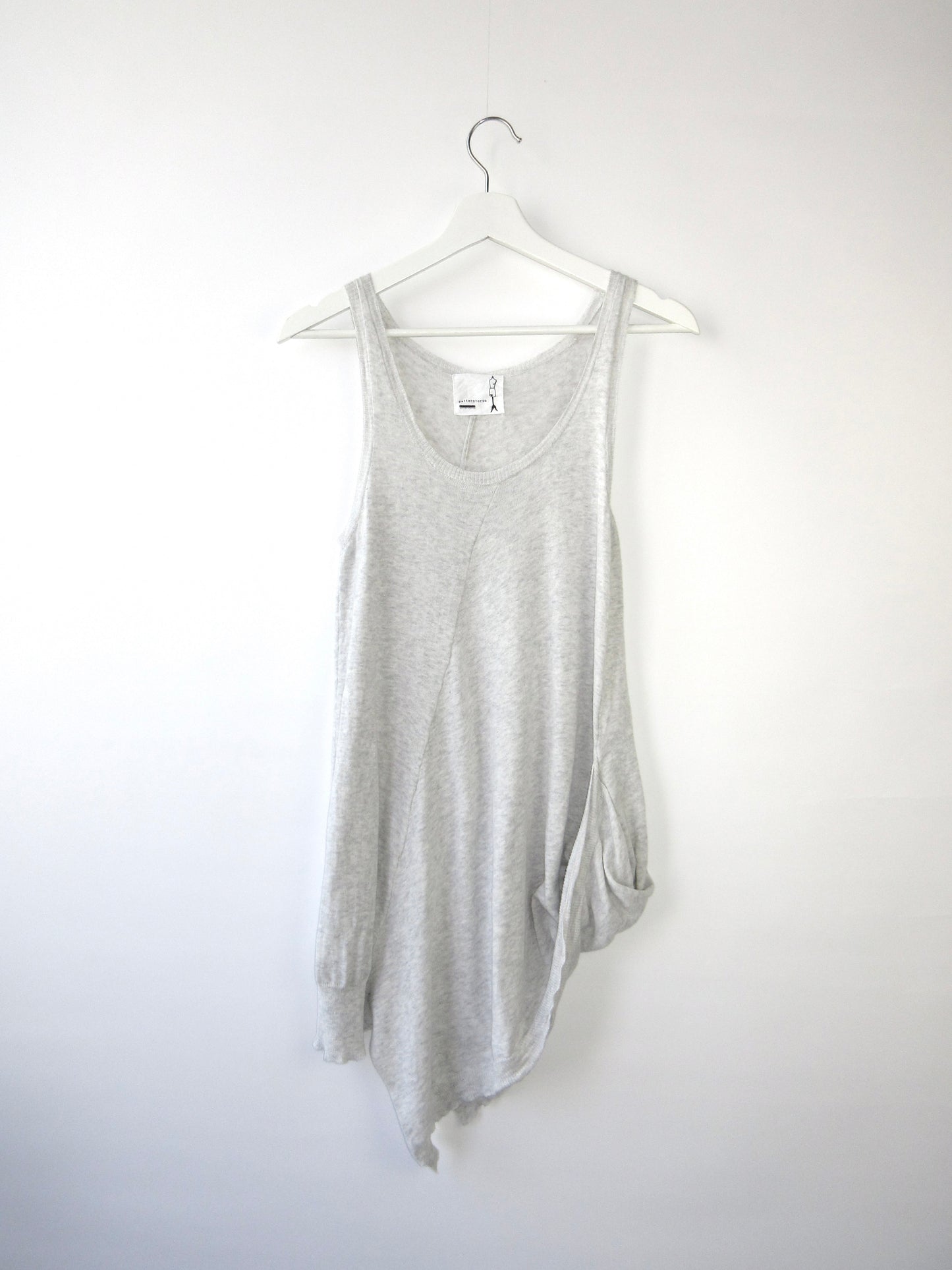 【used】asymmetry design cotton knit tunic