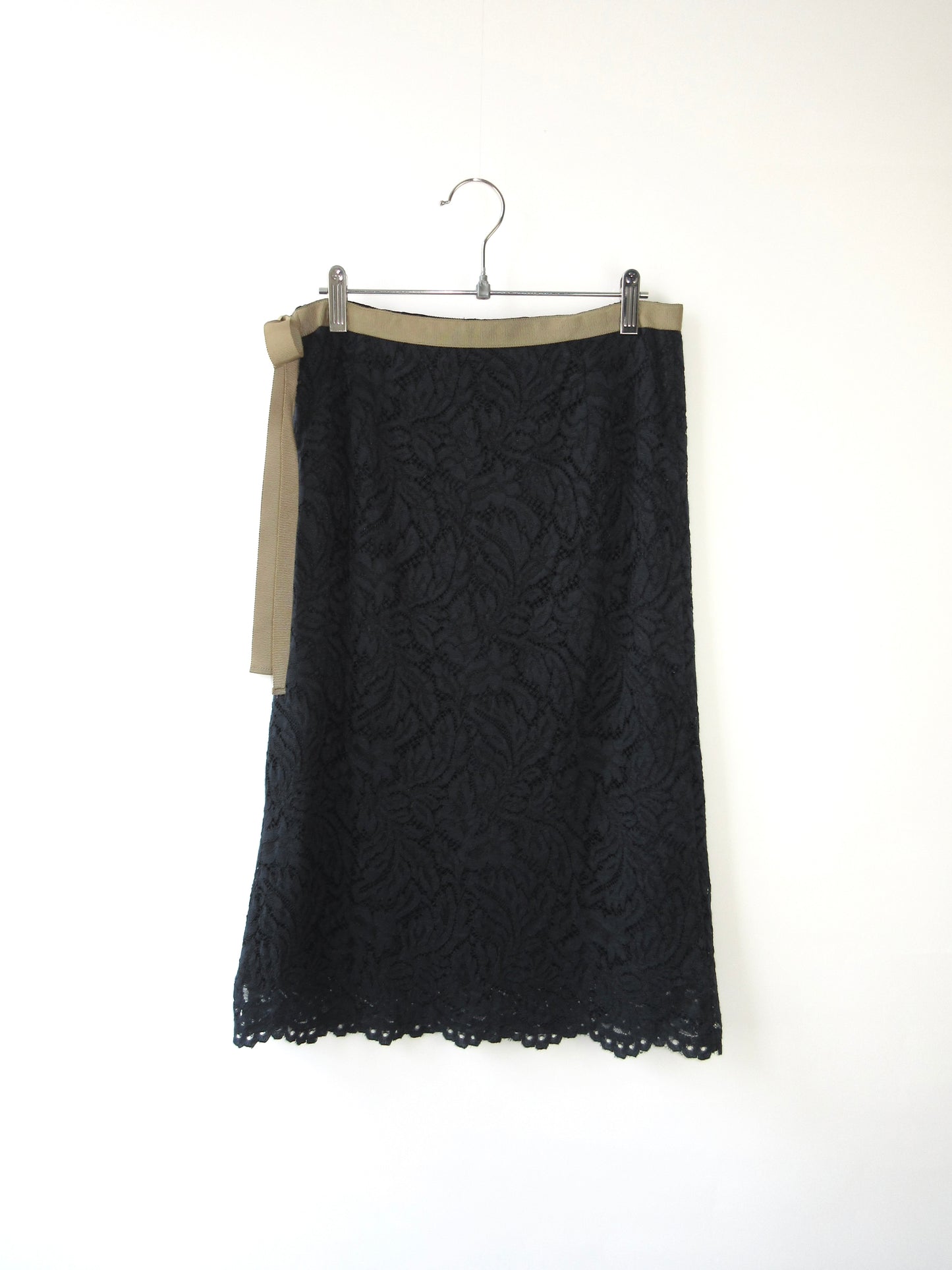 navy lace skirt