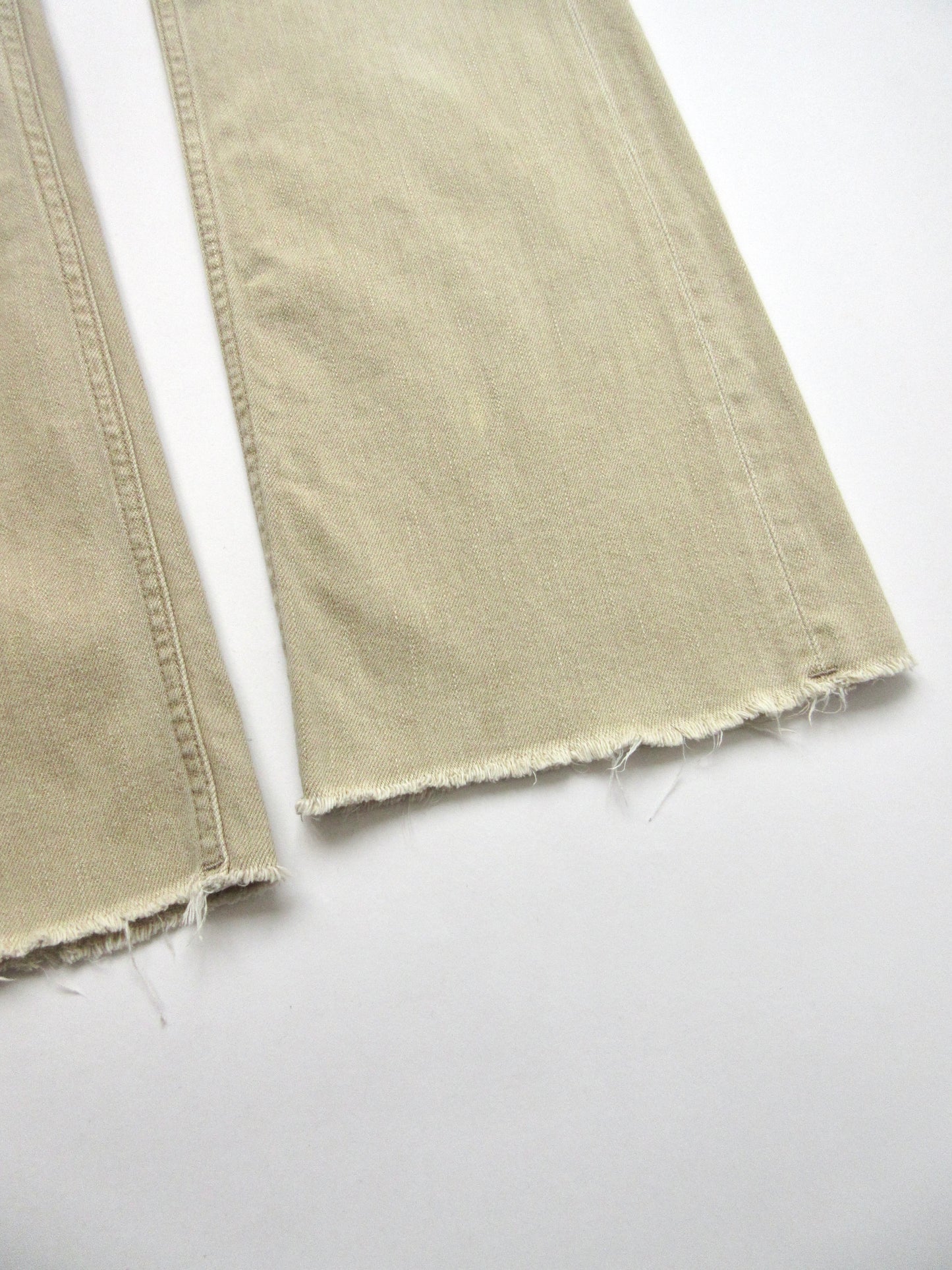 beige semi fitted denim pants