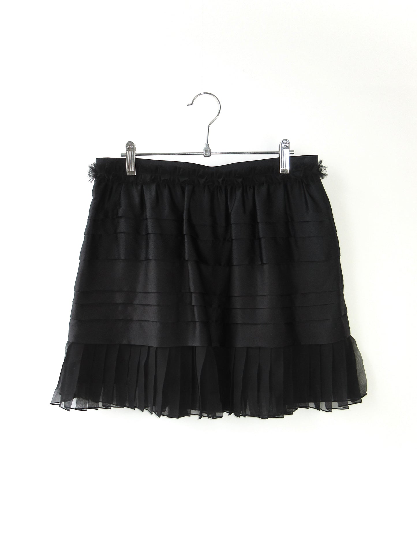 frill pleated mini skirt