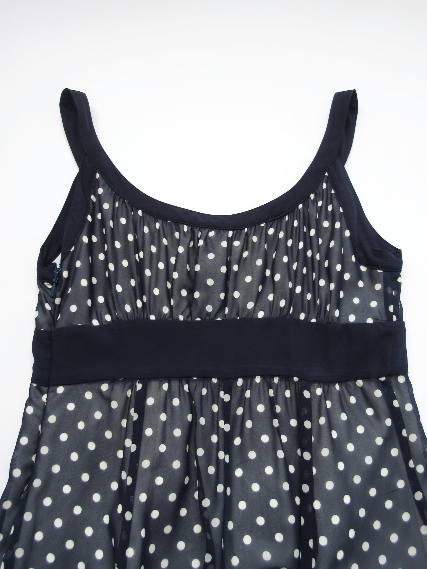 polka dots chiffon design dress