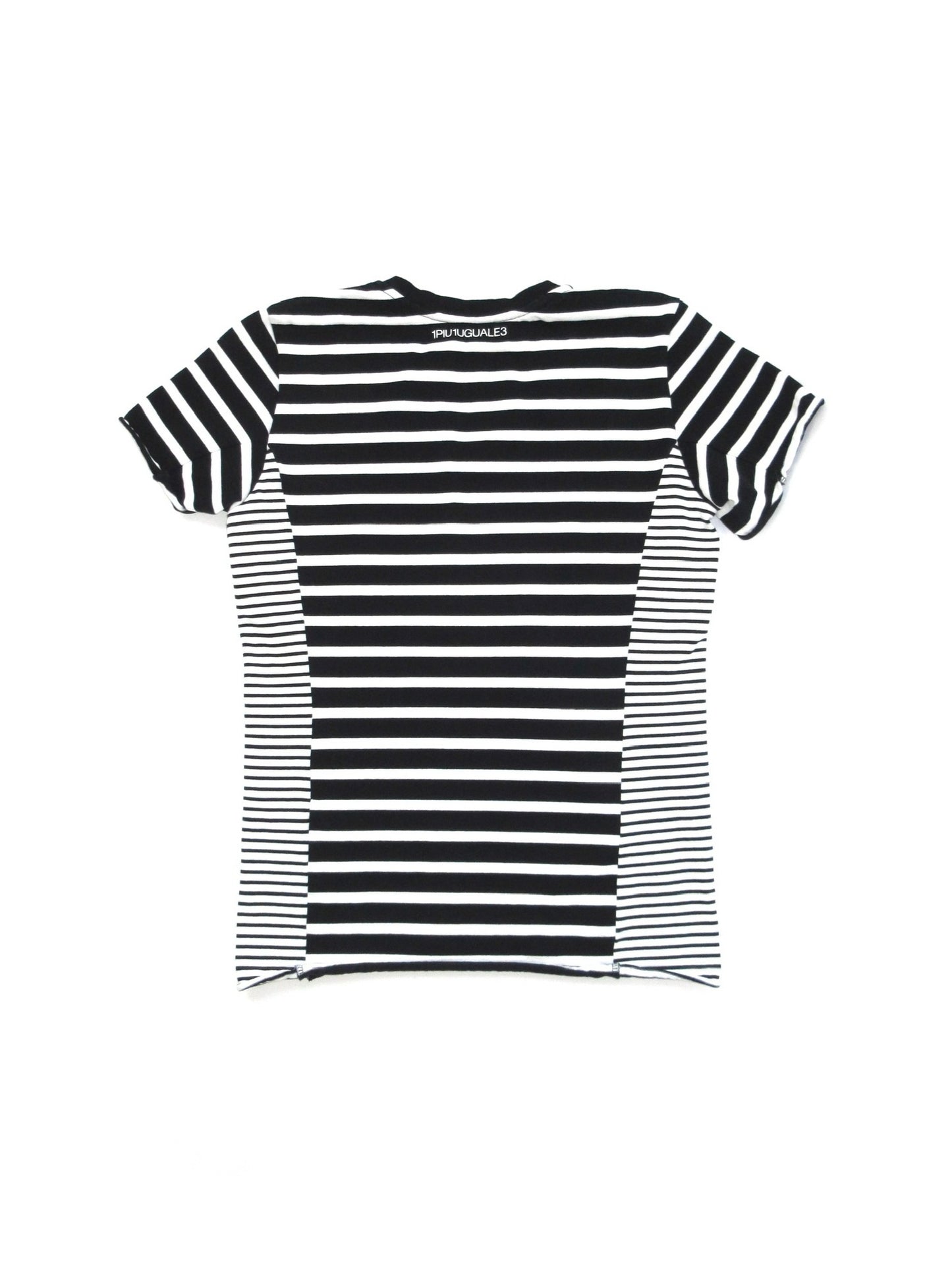 panel stripe vneck t-shirt