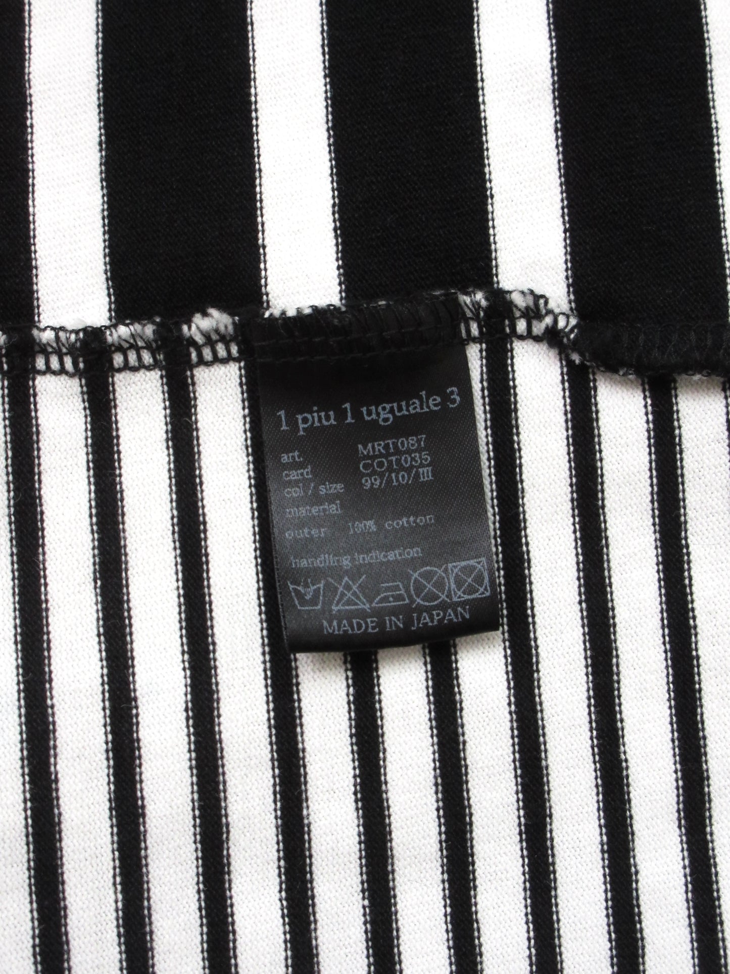 panel stripe vneck t-shirt