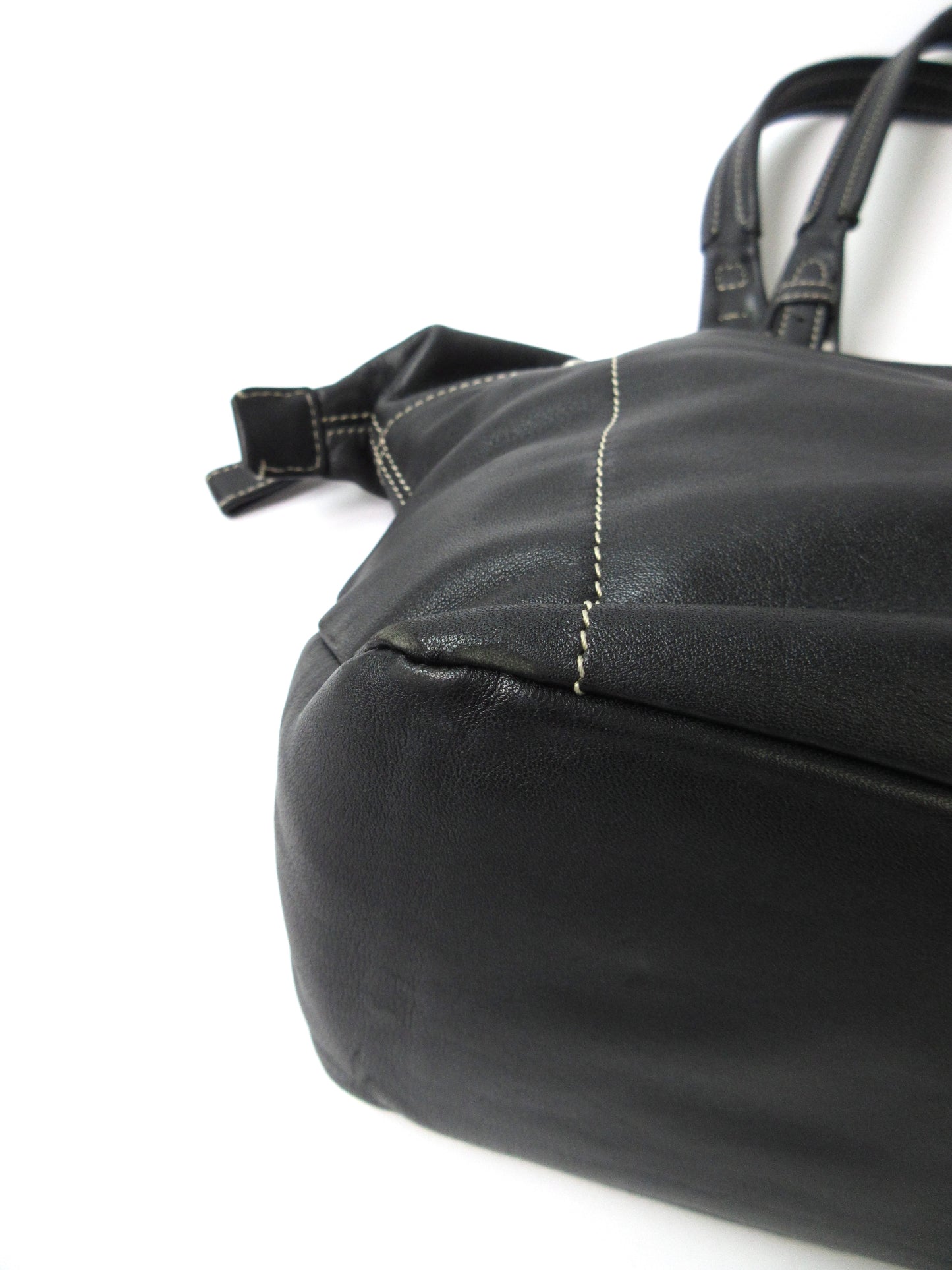 agnes b. leather tote bag