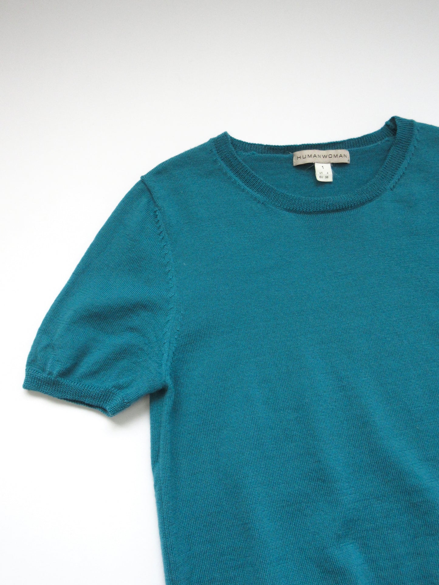 emerald green short sleeve knit