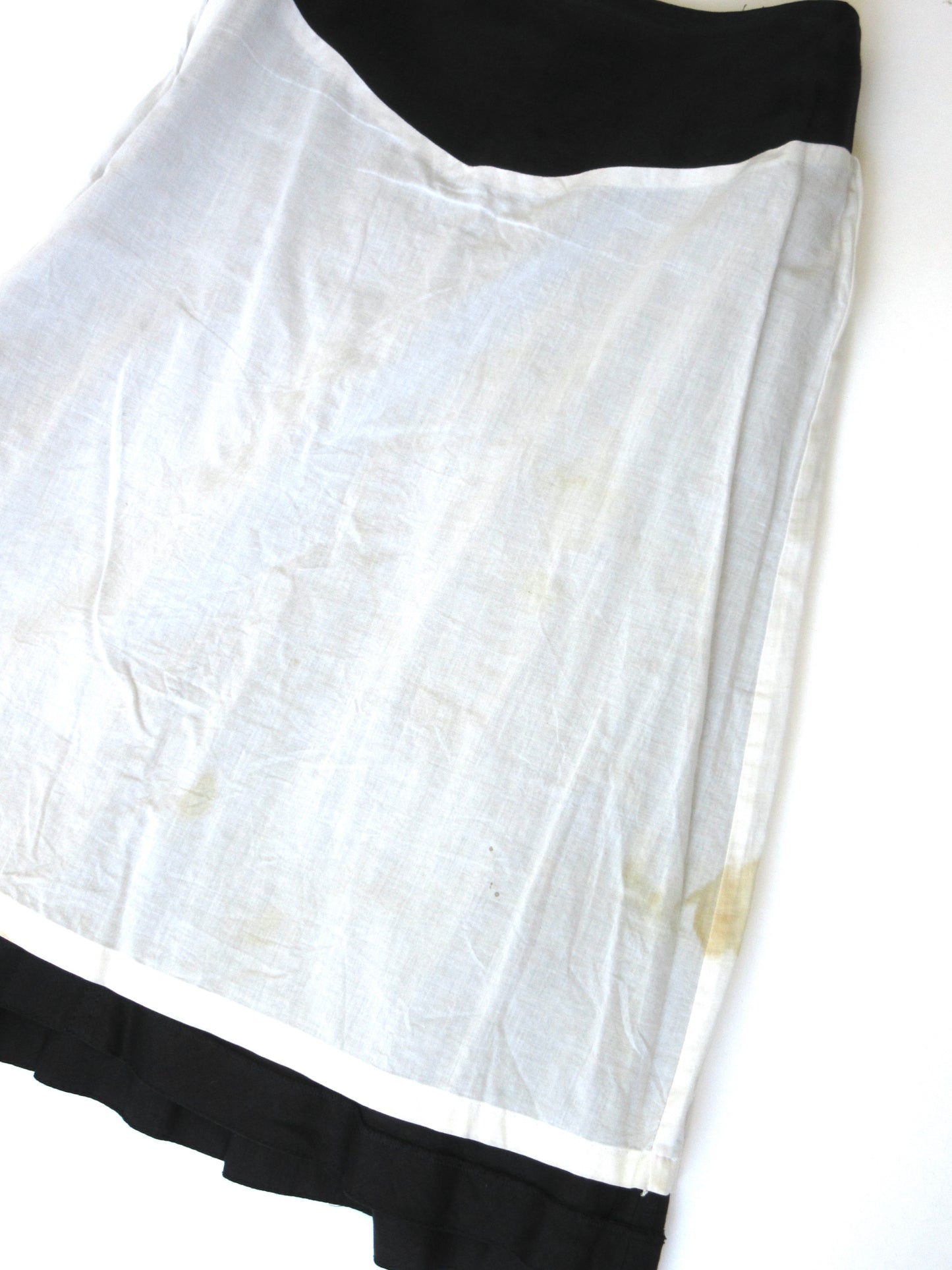 black linen skirt