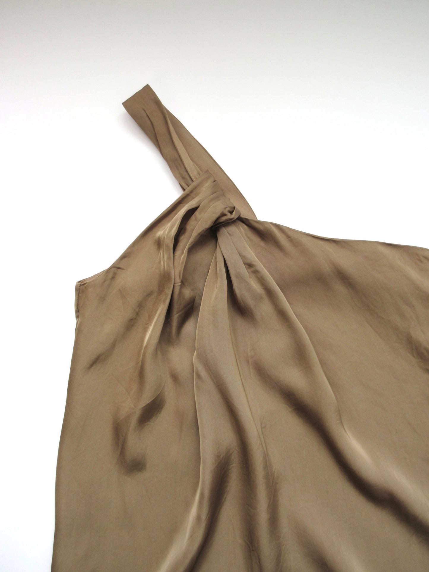 【used】theory one shoulder satin mini dress