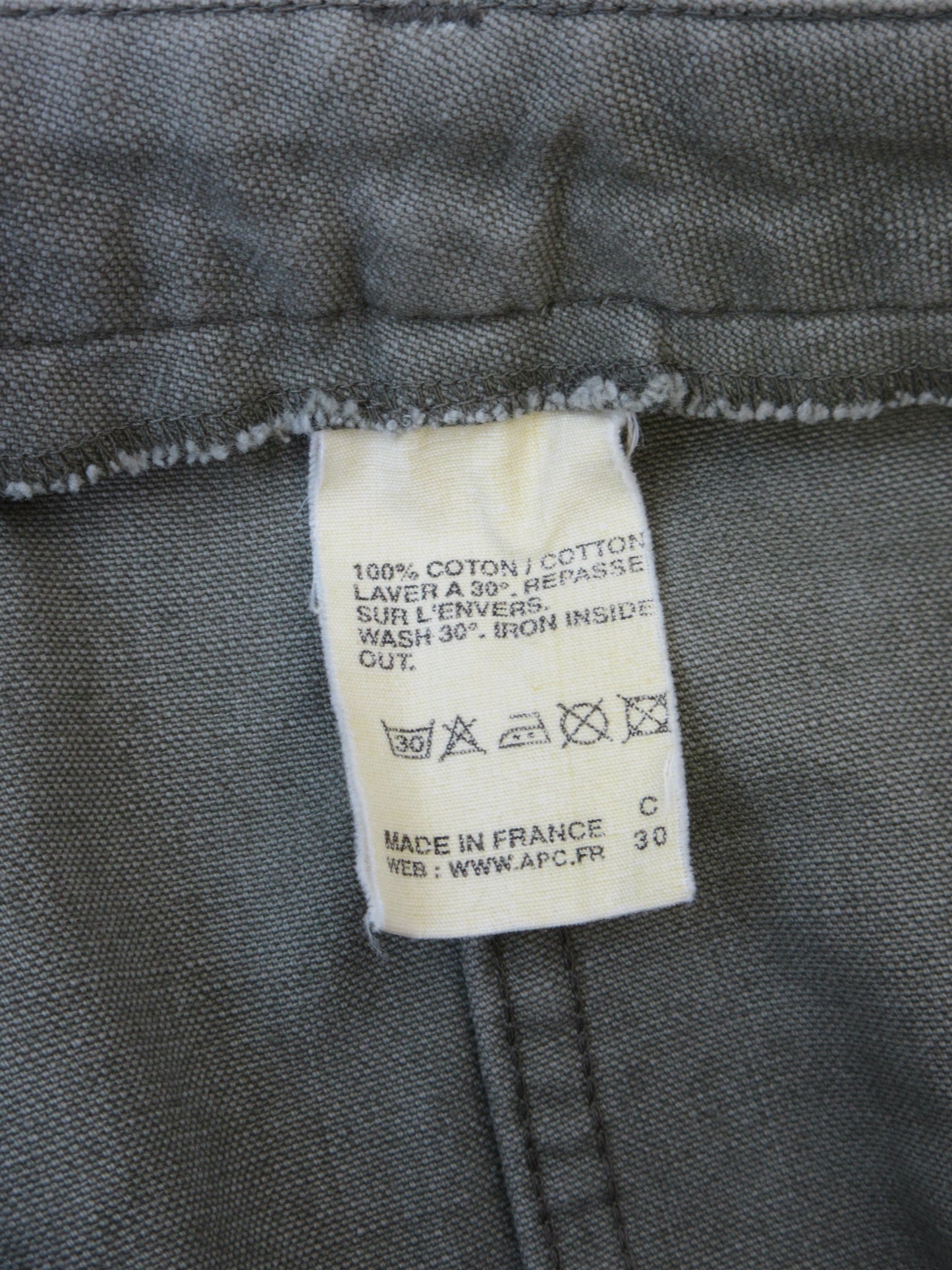 A.P.C. cotton straight khaki pants