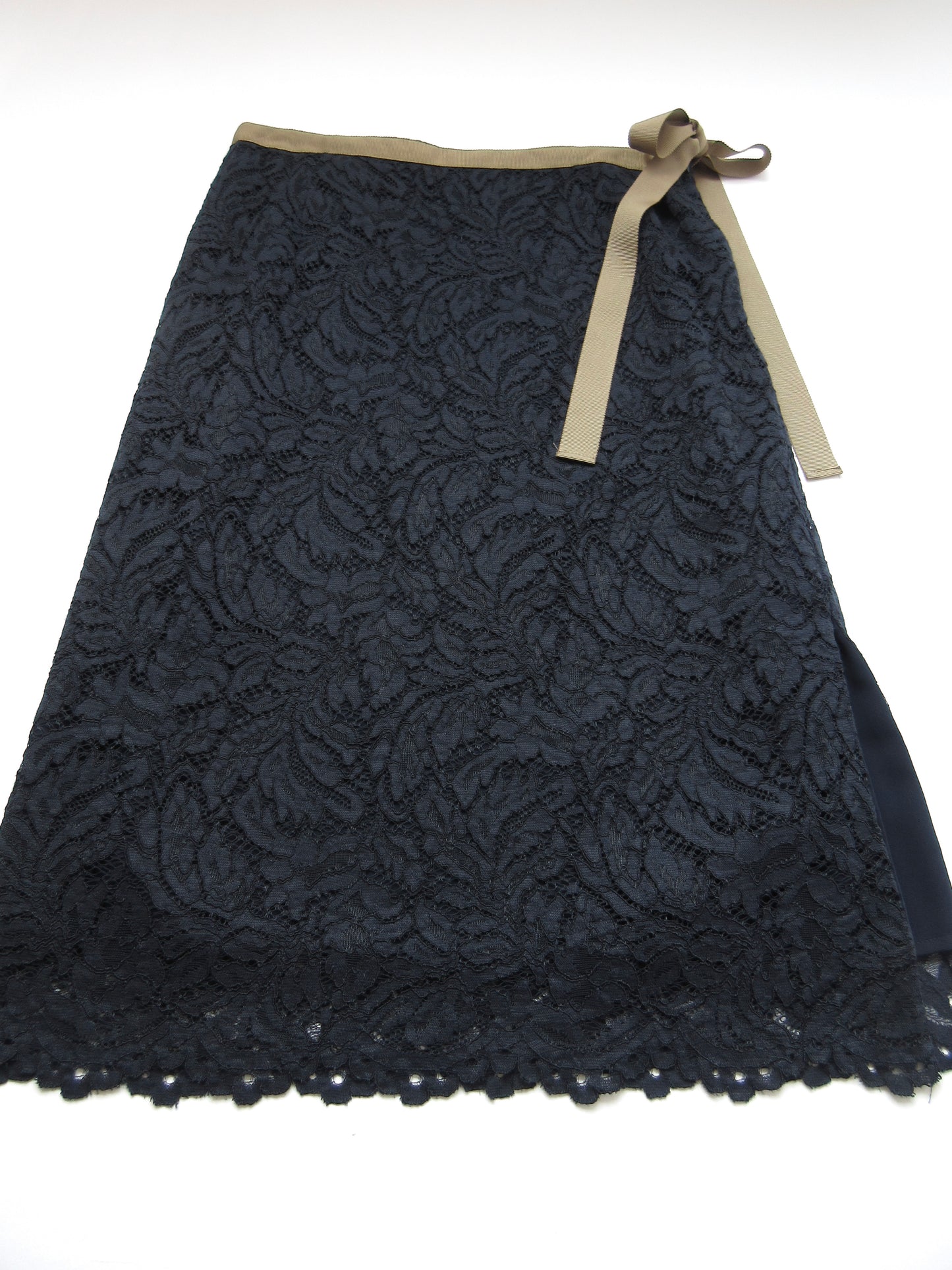 navy lace skirt