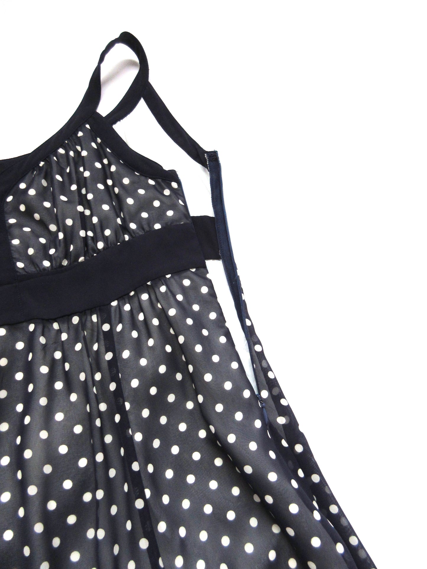 polka dots chiffon design dress