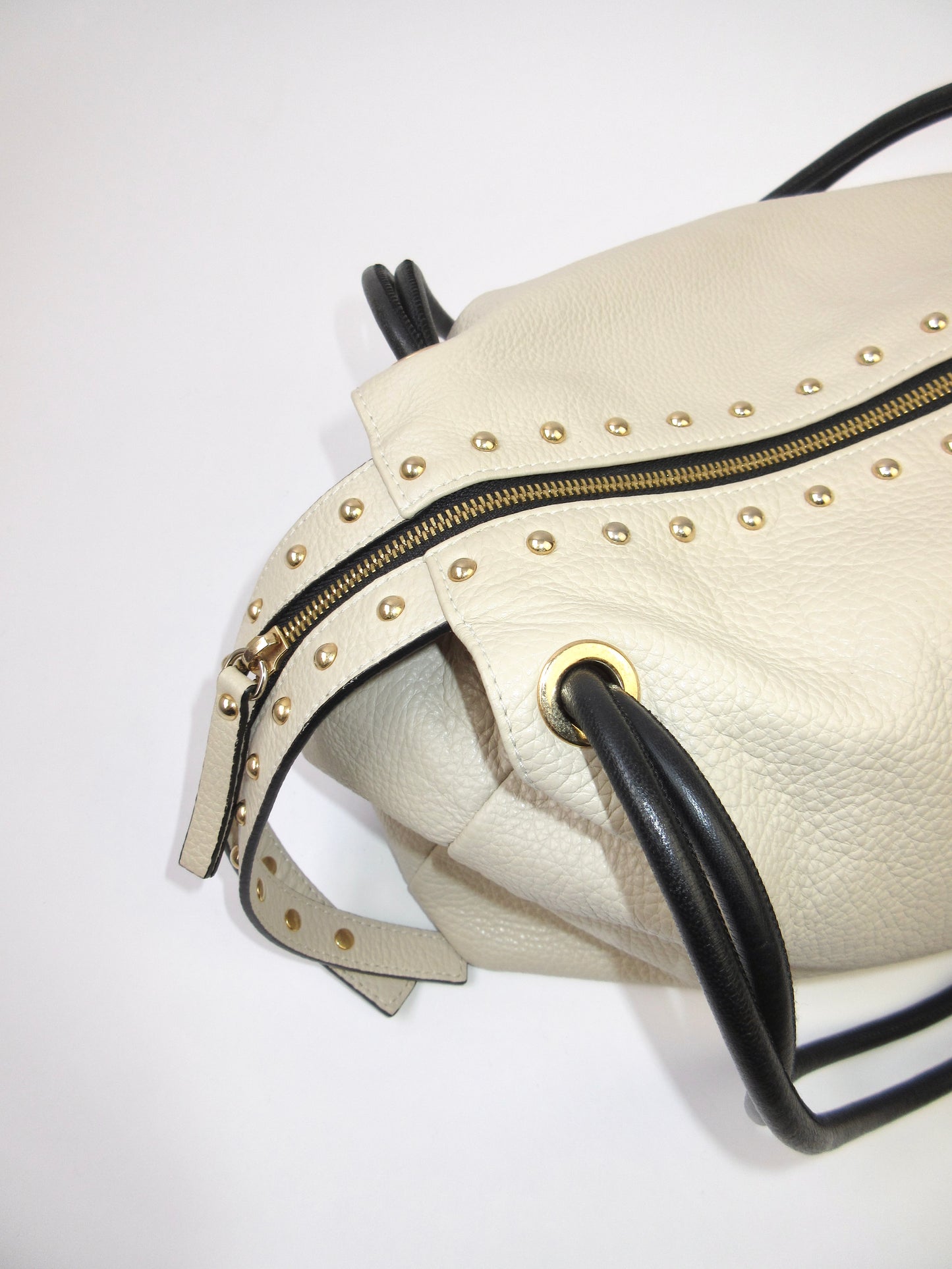 leather studs tote bag