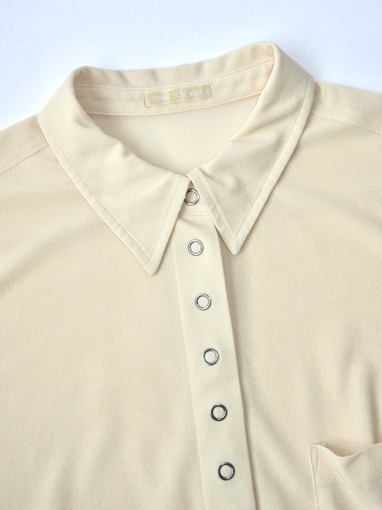 【used】ivory crop shirt
