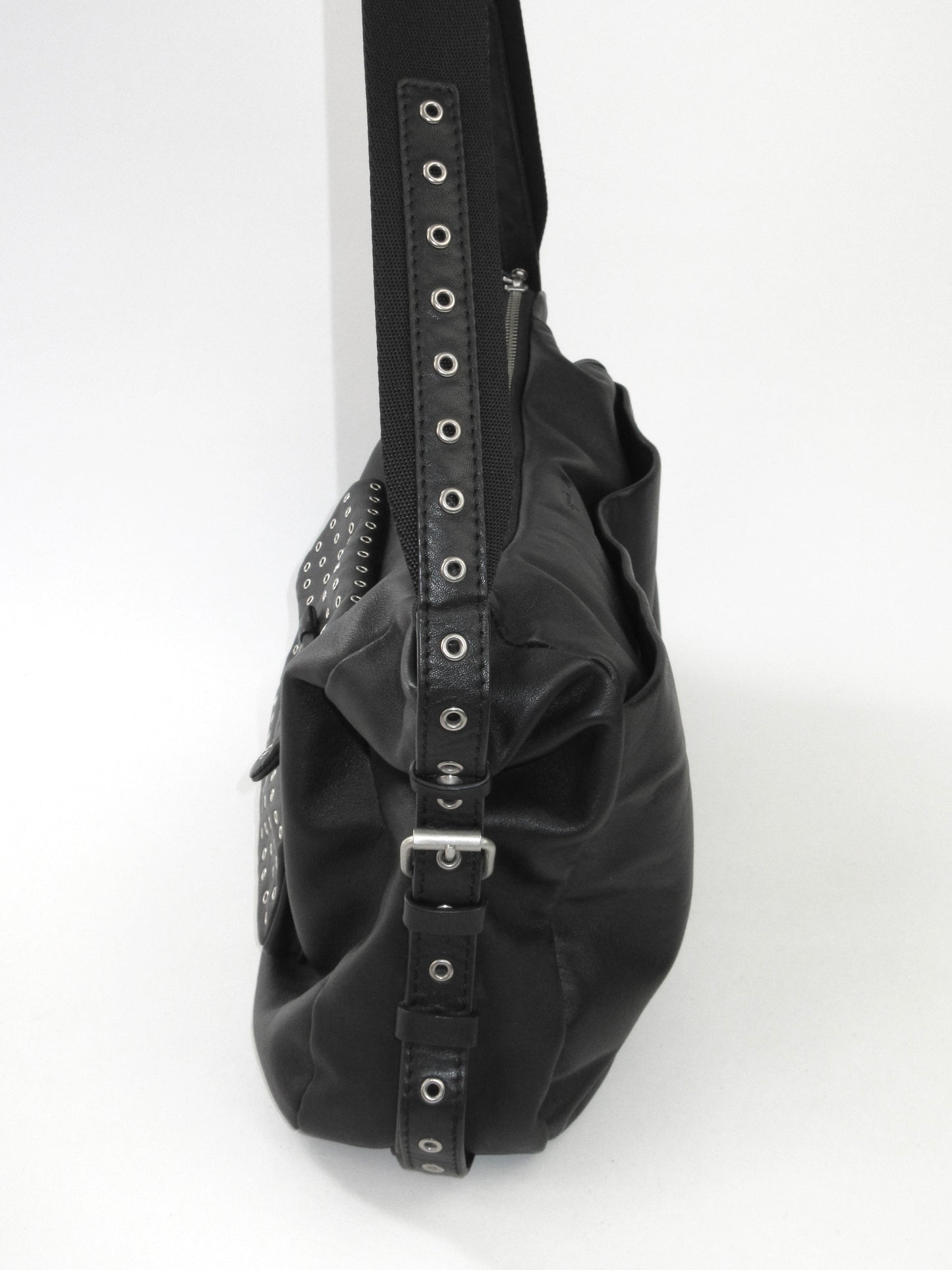 agnes b. eyelet design shoulder bag