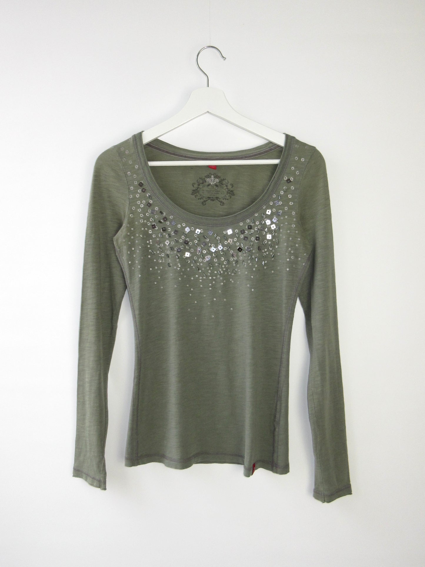 spangle khaki long sleeve