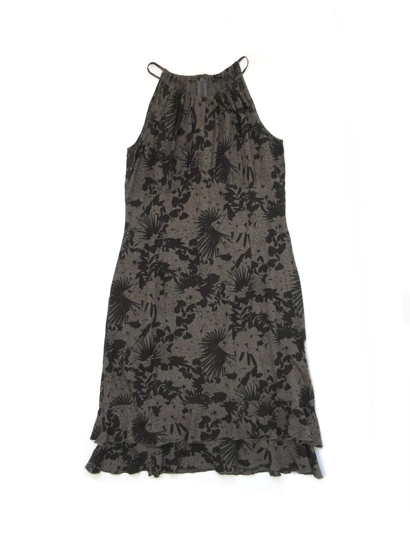 【used】flower pattern sleeveless dress