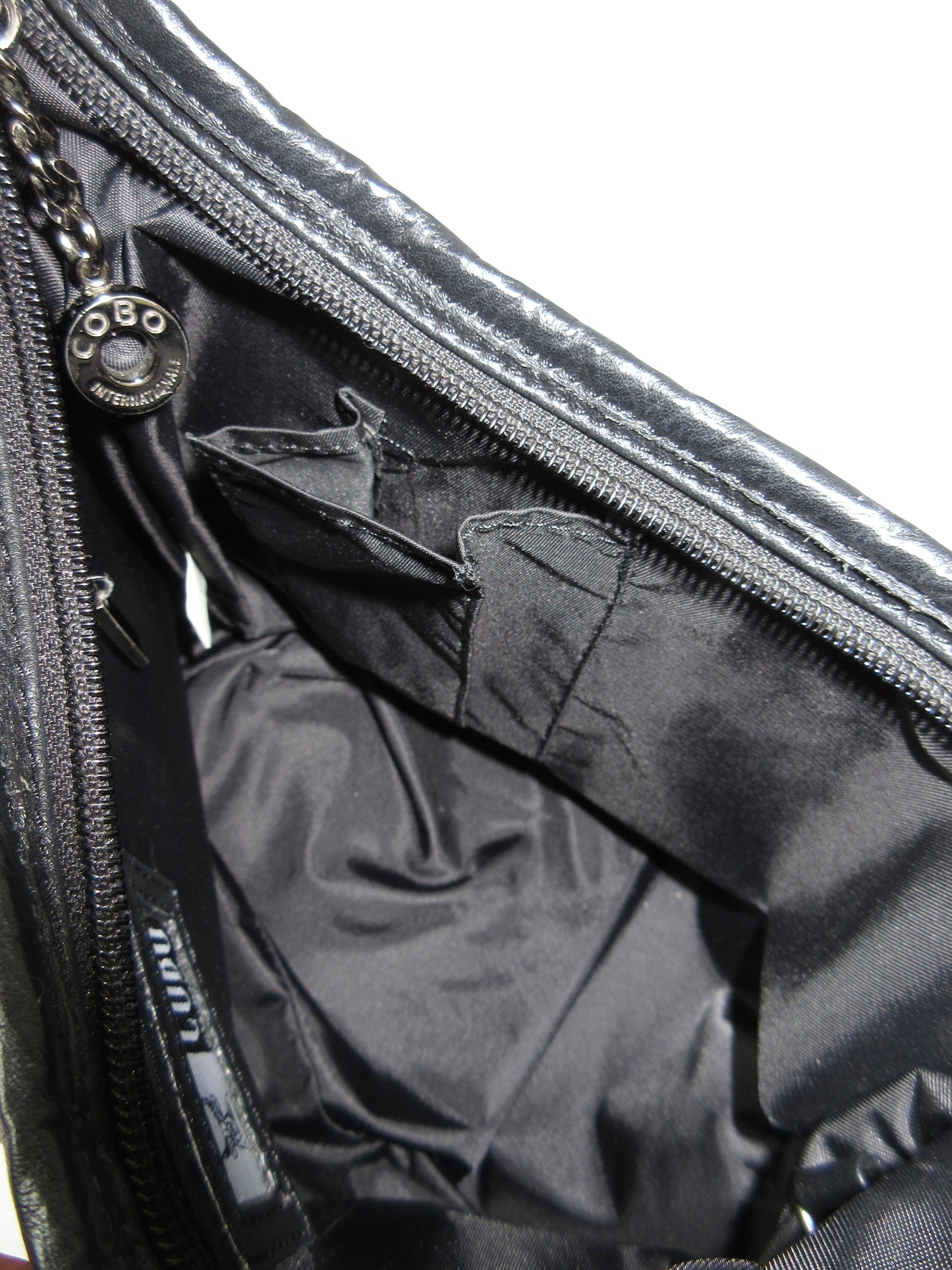 crochet leather sholder bag