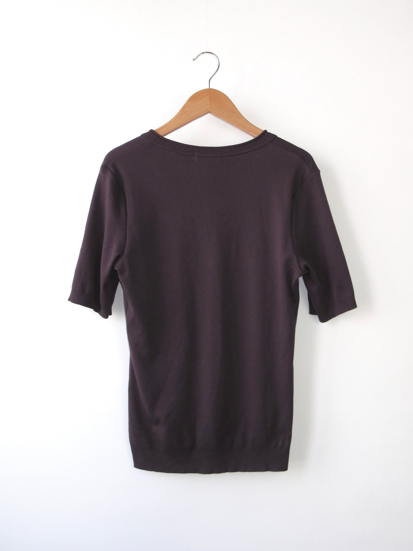 short sleeve u-neck cardigan