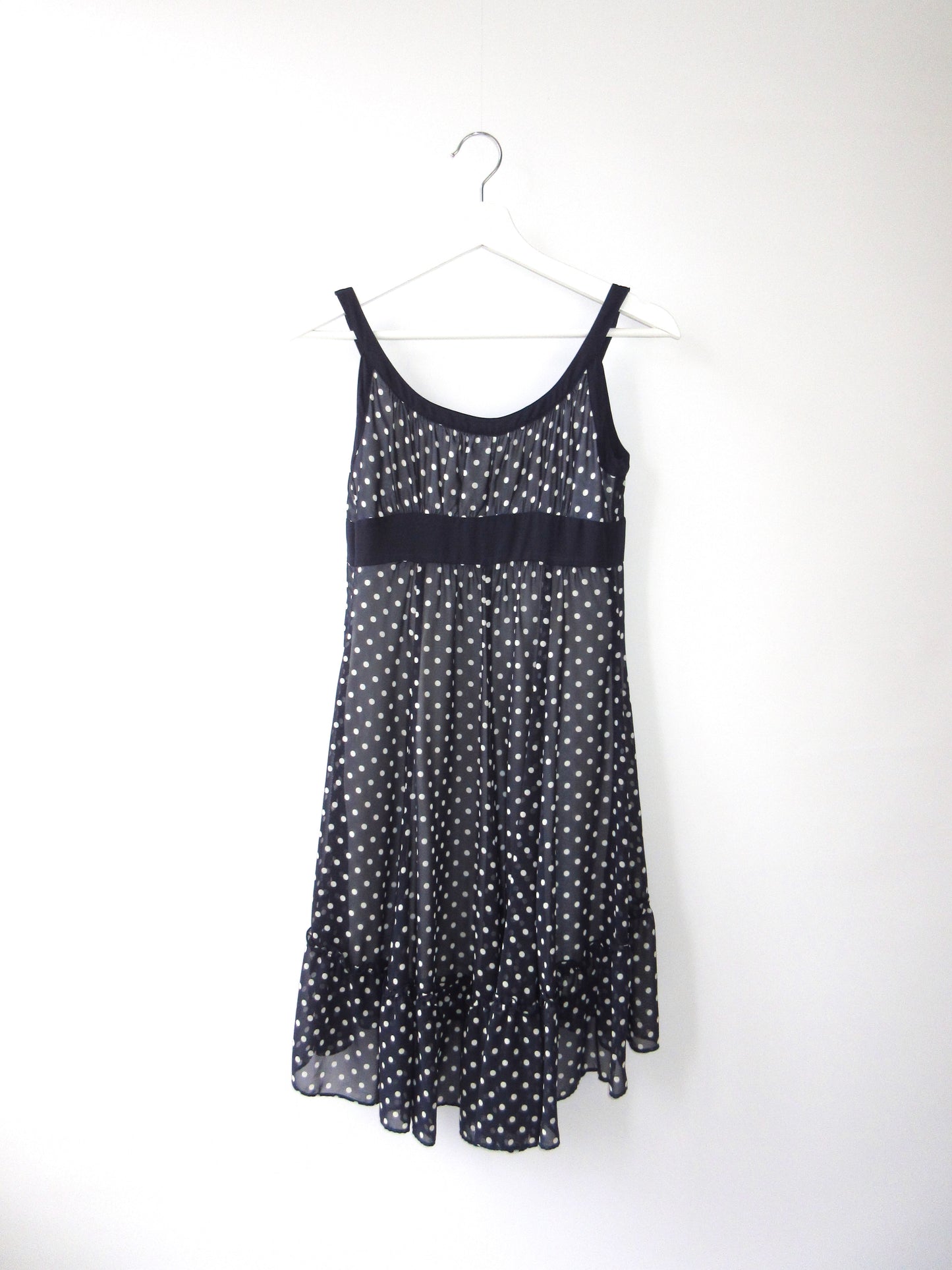 polka dots chiffon design dress