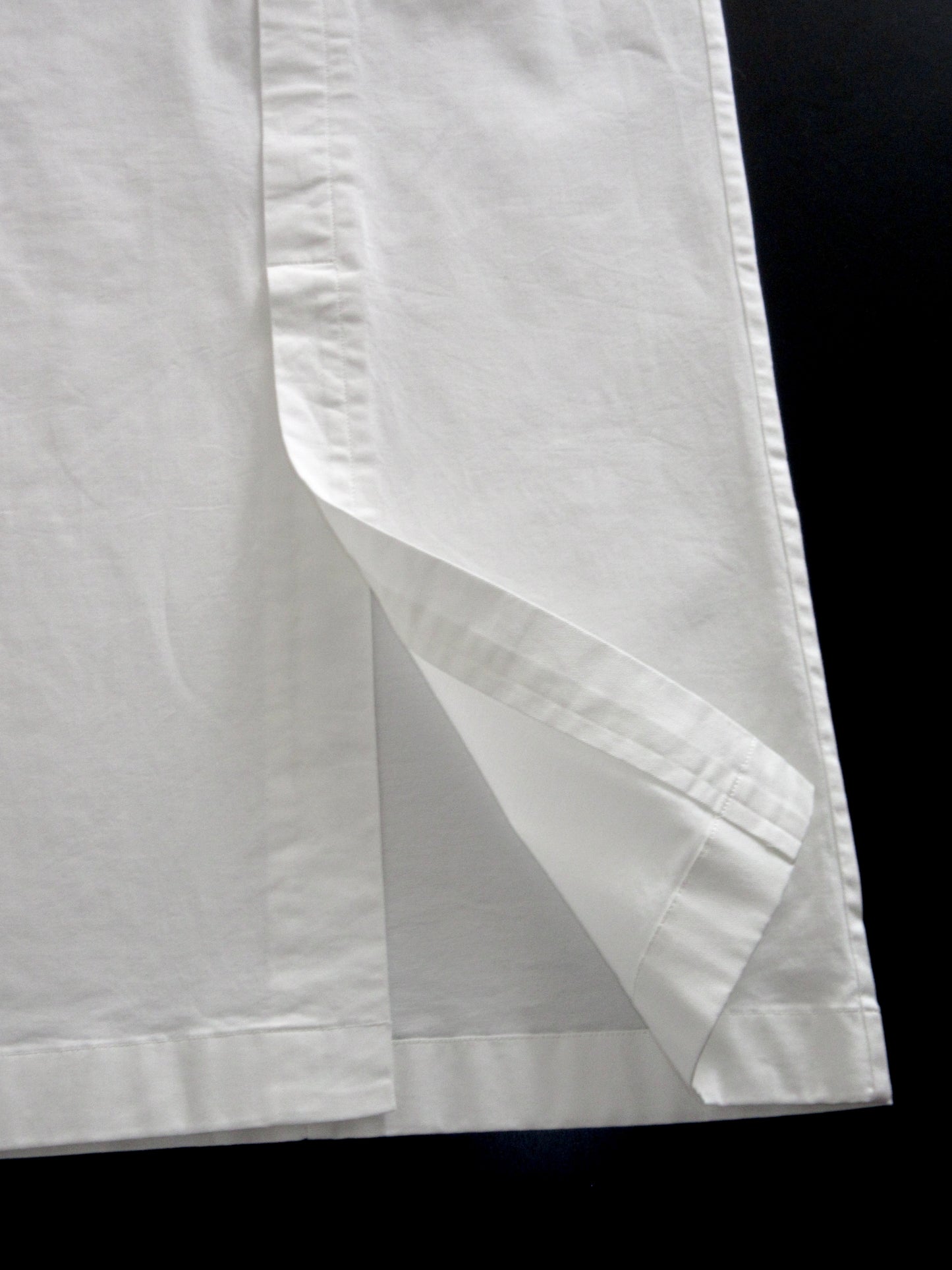 front slit white long skirt