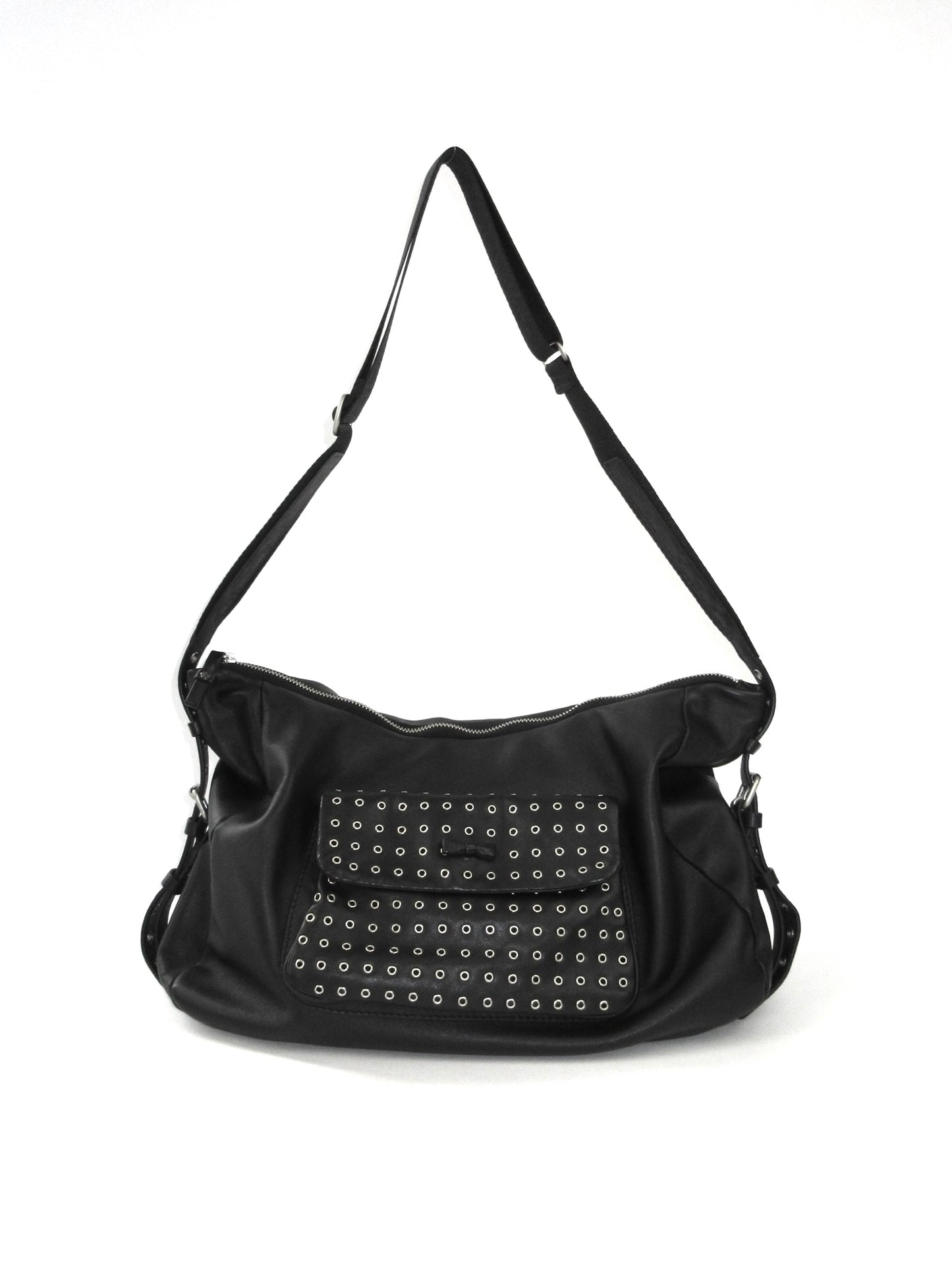 agnes b. eyelet design shoulder bag
