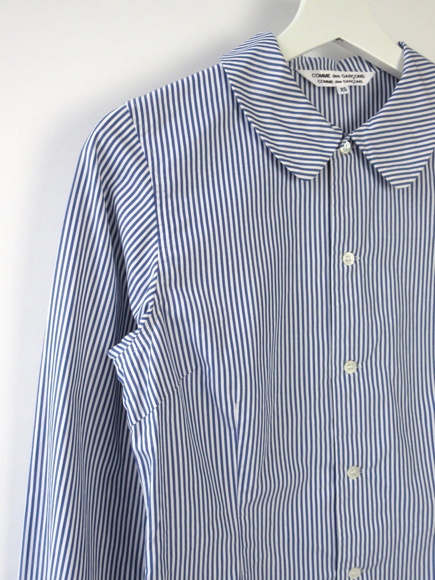 COMME des GARÇONS stripe round collar shirt