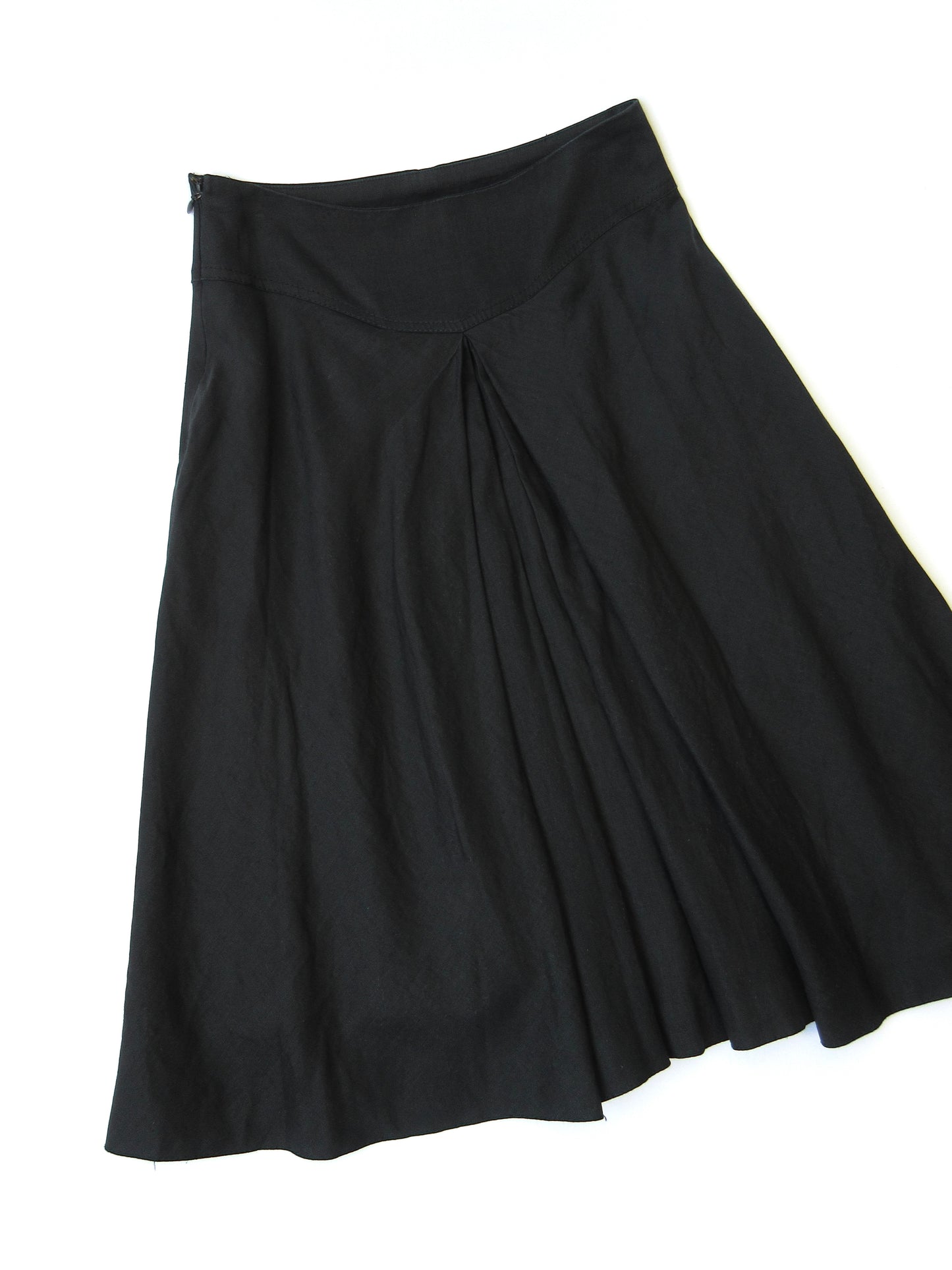 black linen skirt
