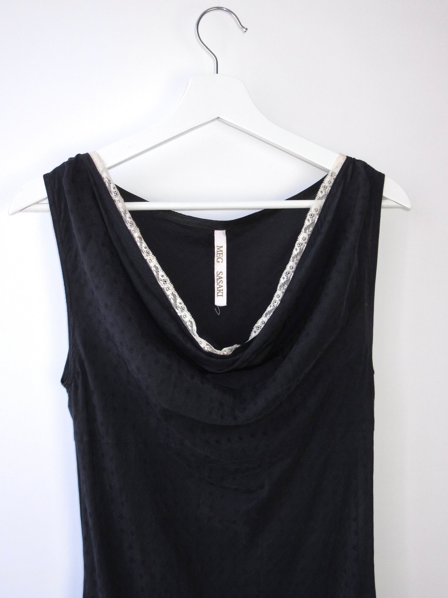 dark navy polka dots asymmetry dress