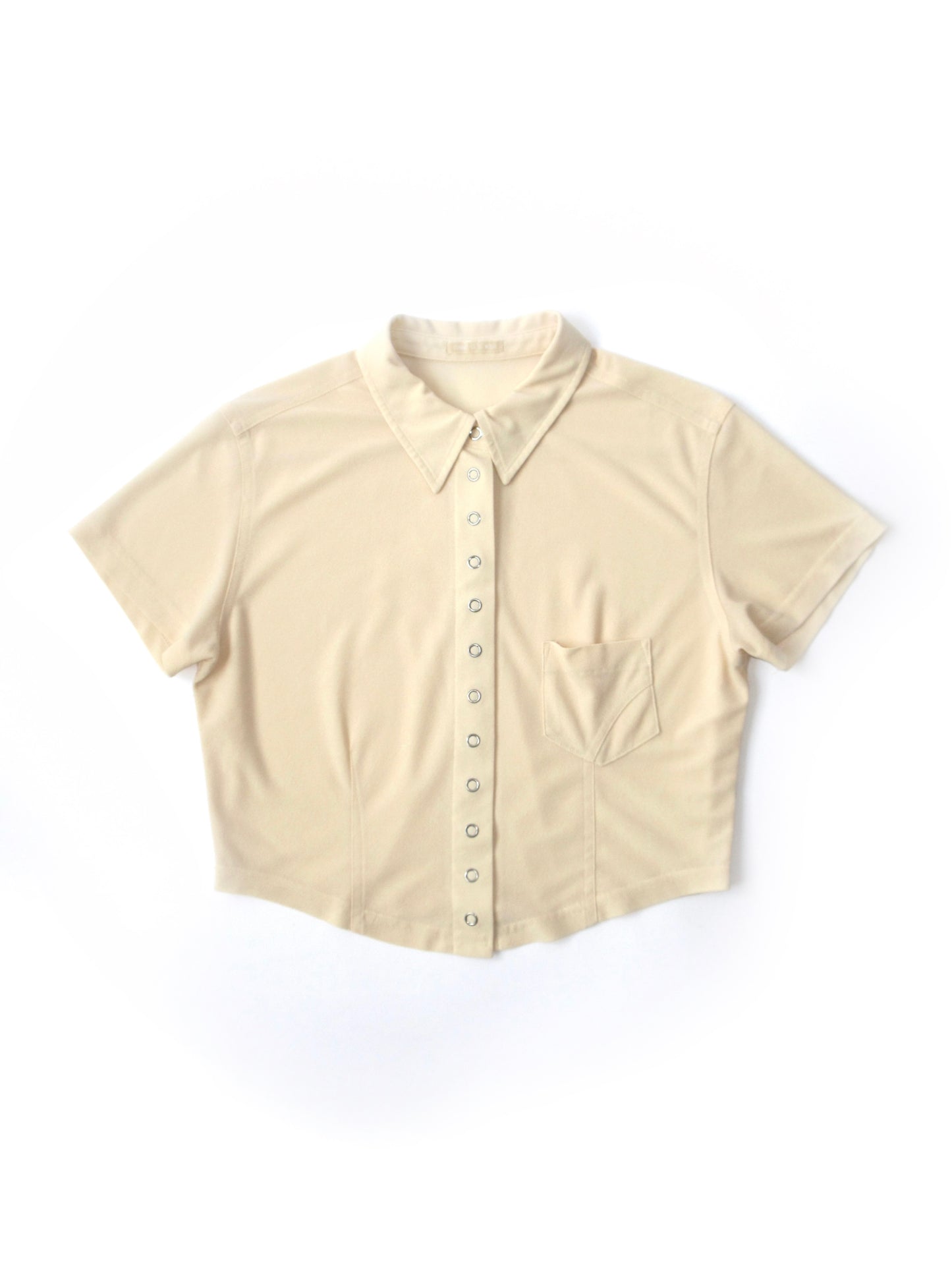 【used】ivory crop shirt