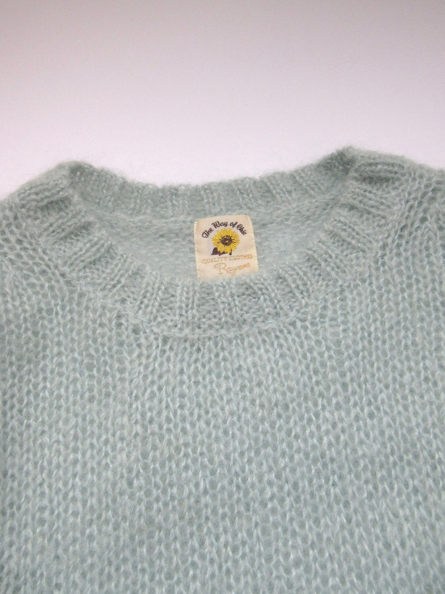 mint color mohair knit