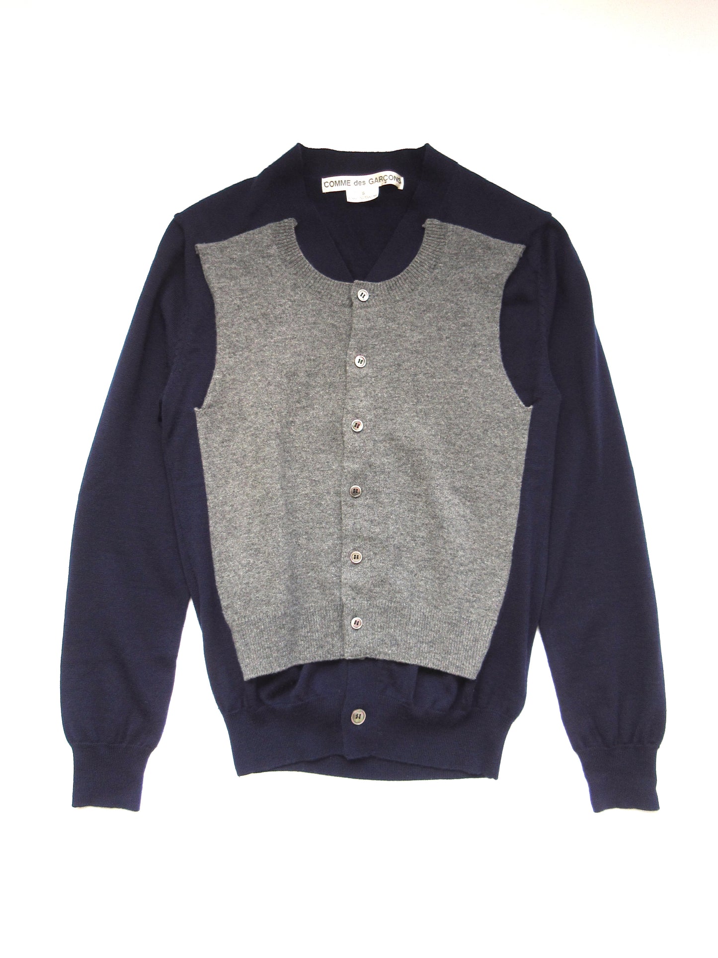 comme des garcons layered cardigan