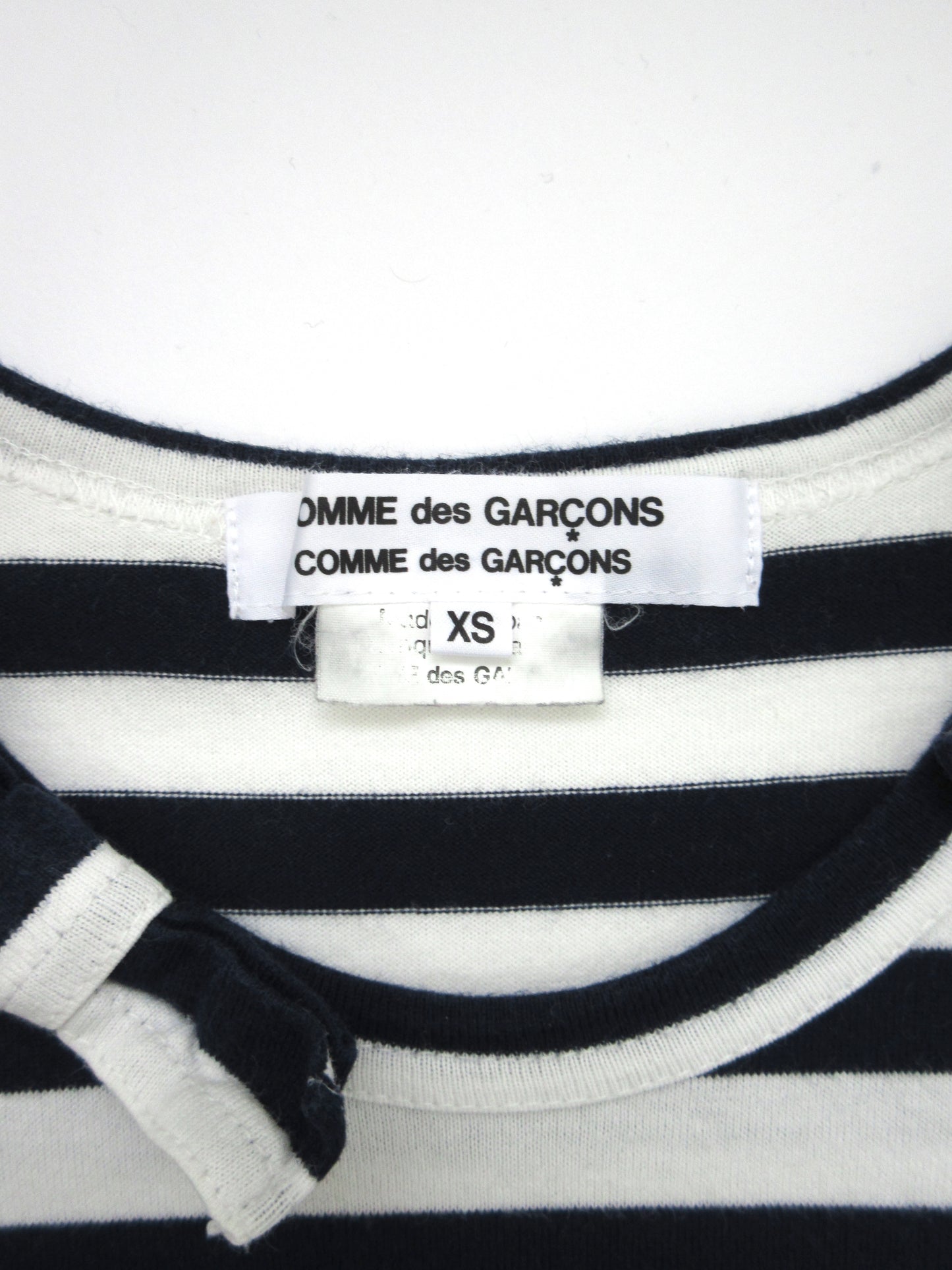 comme des garcons stripe ribbon longsleeve