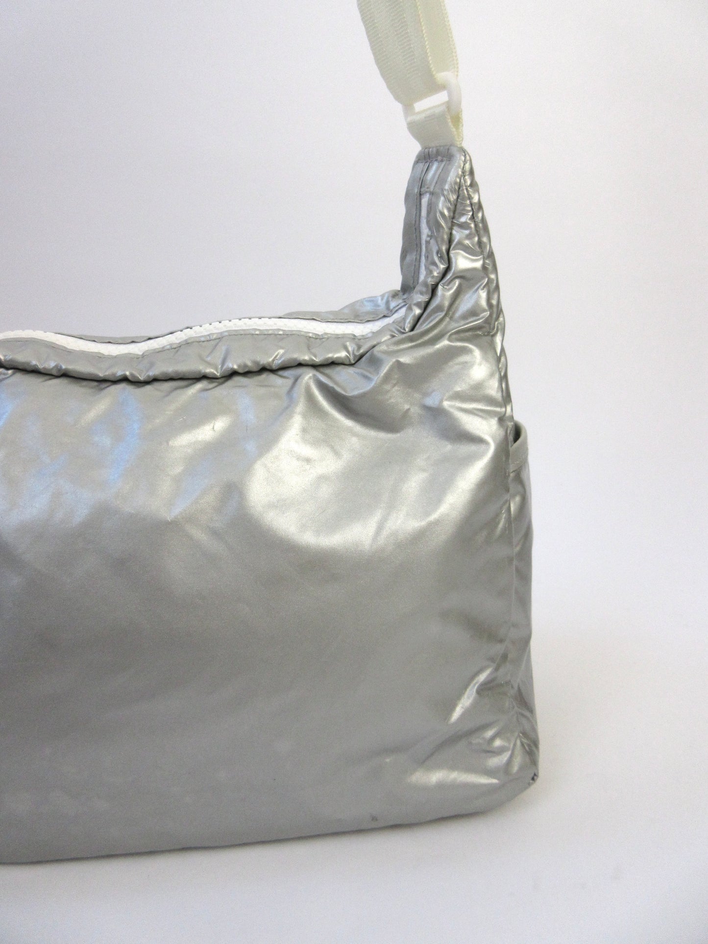 courreges silver shoulder bag