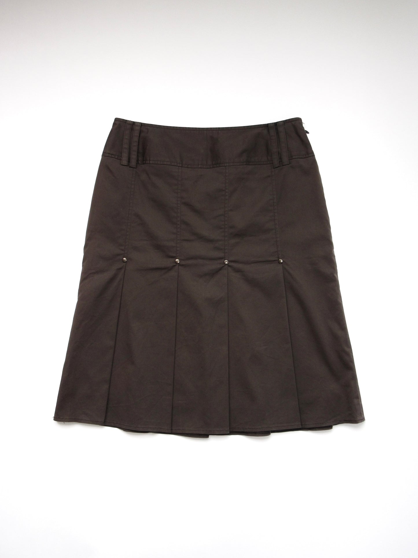 【used】wide pleated skirt