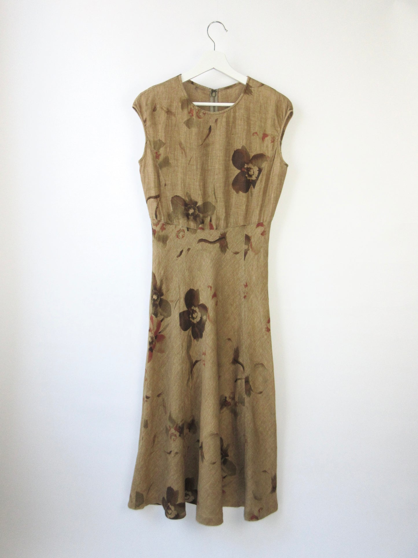 【used】flower linen dress