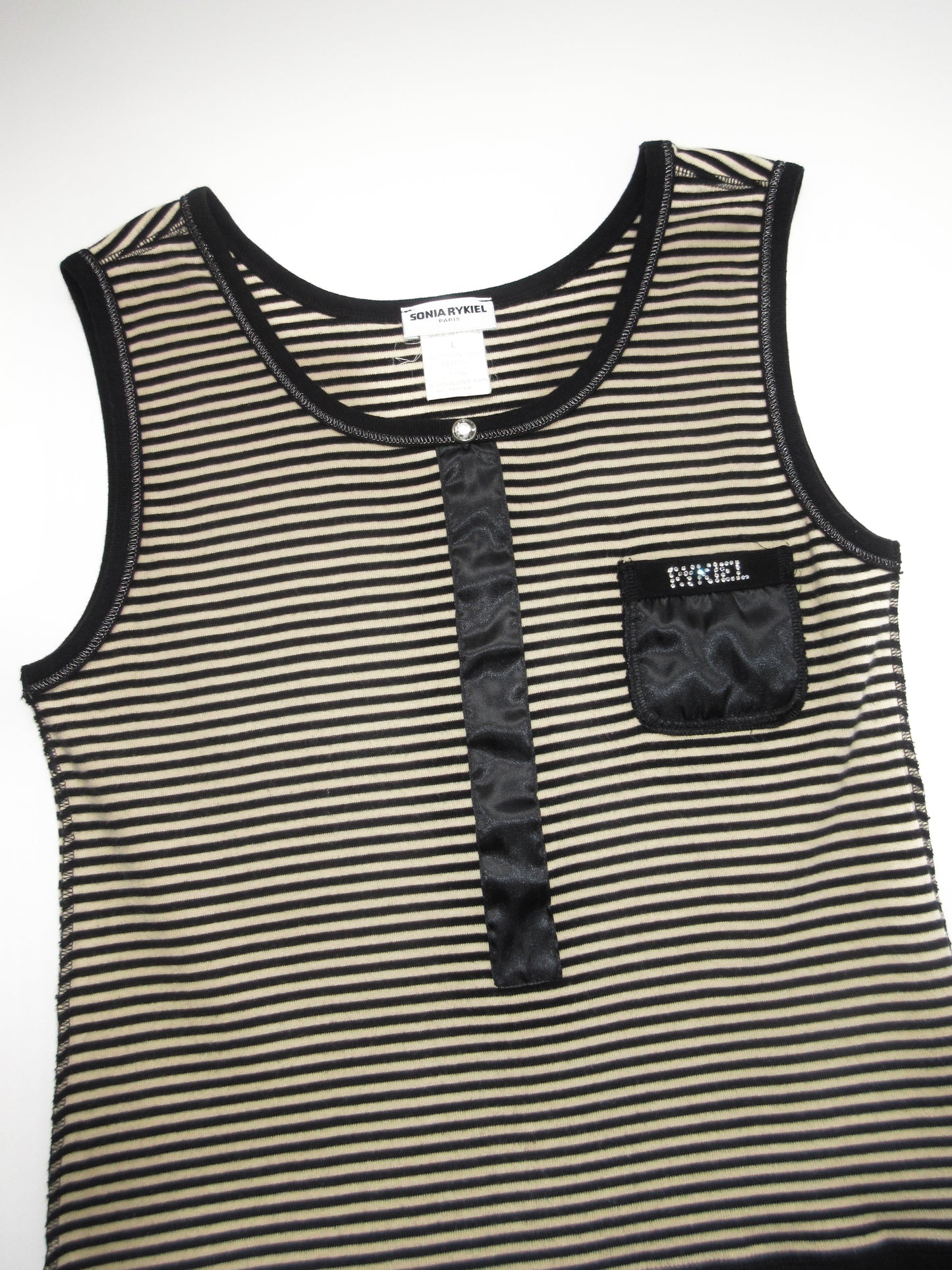 SONIA RYKIEL stripe sleeveless top