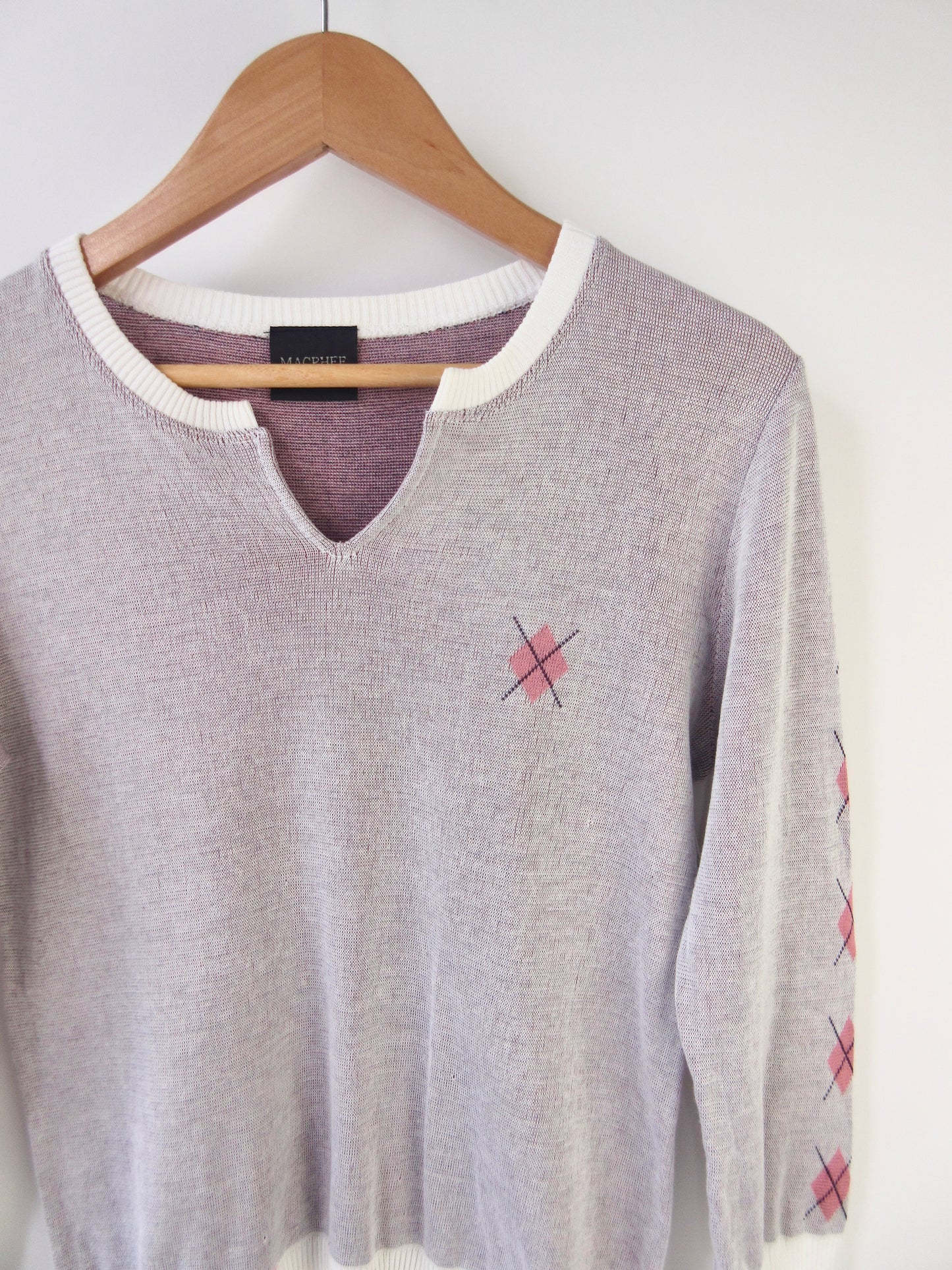 argyle cotton knit