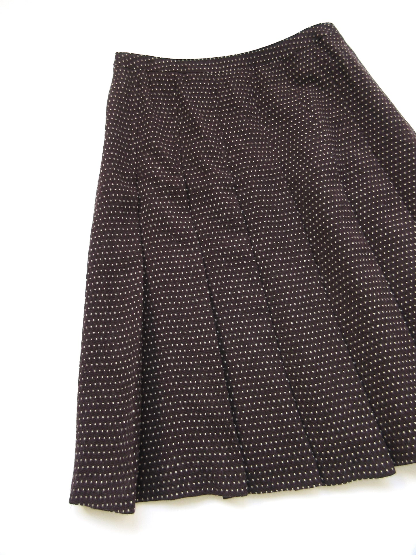 polka dots pleated skirt