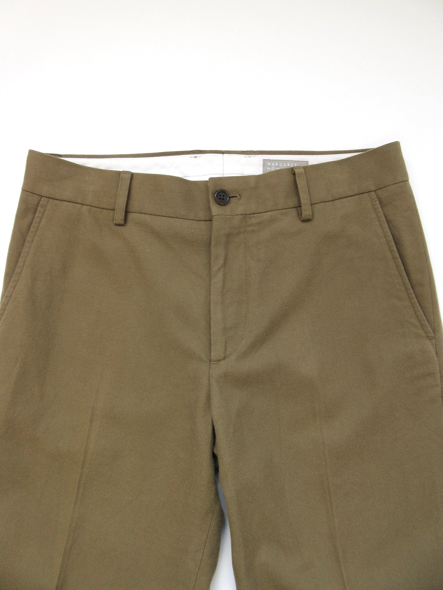 MARGARET HOWELL khaki brown roll-up pants