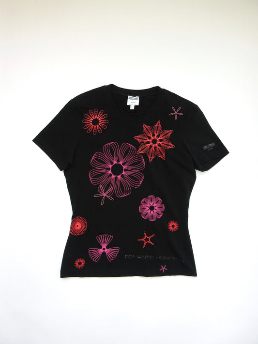 MOSCHINO spirograph flower t-shirt