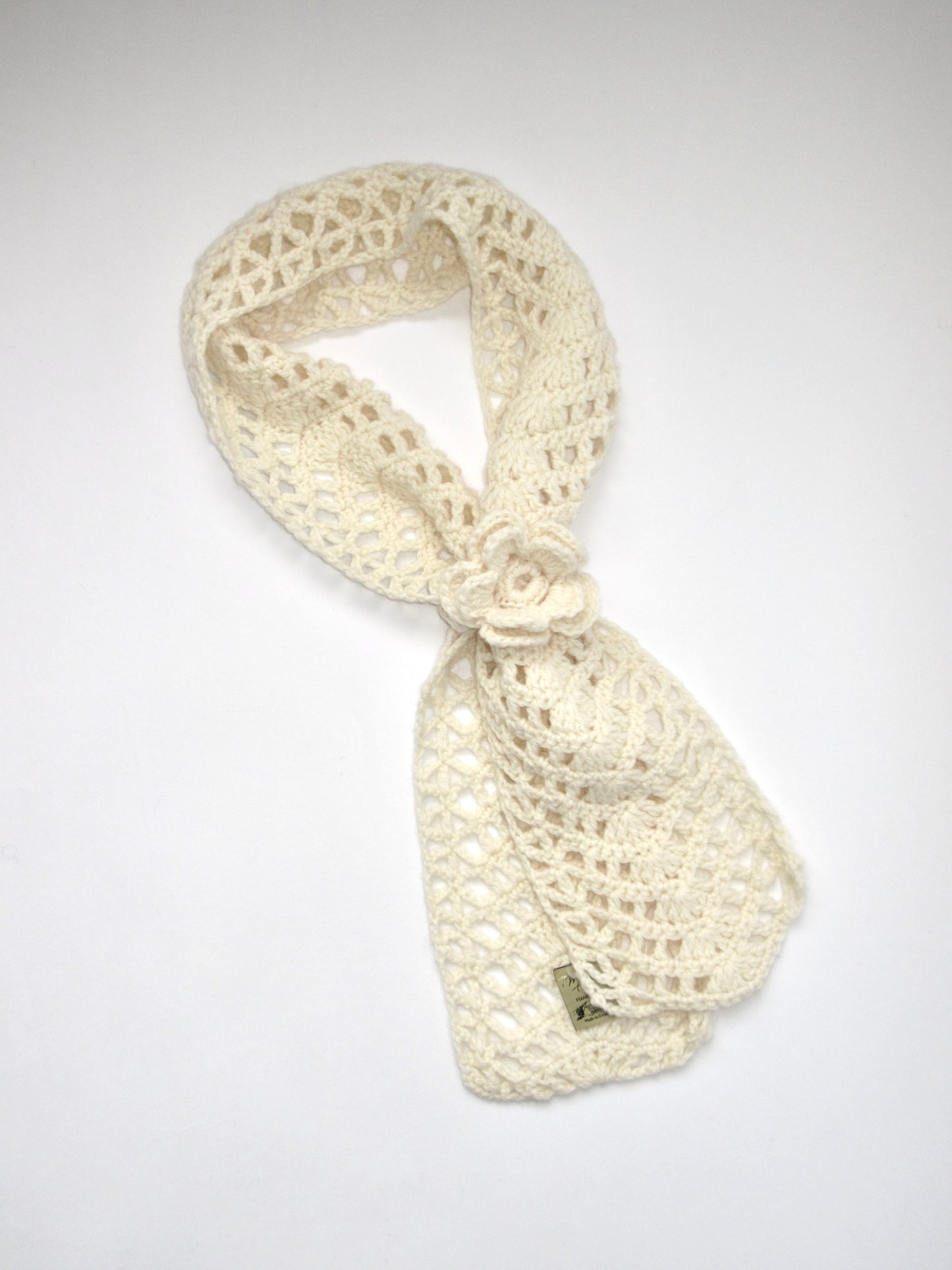 handmade crochet knitted scarf