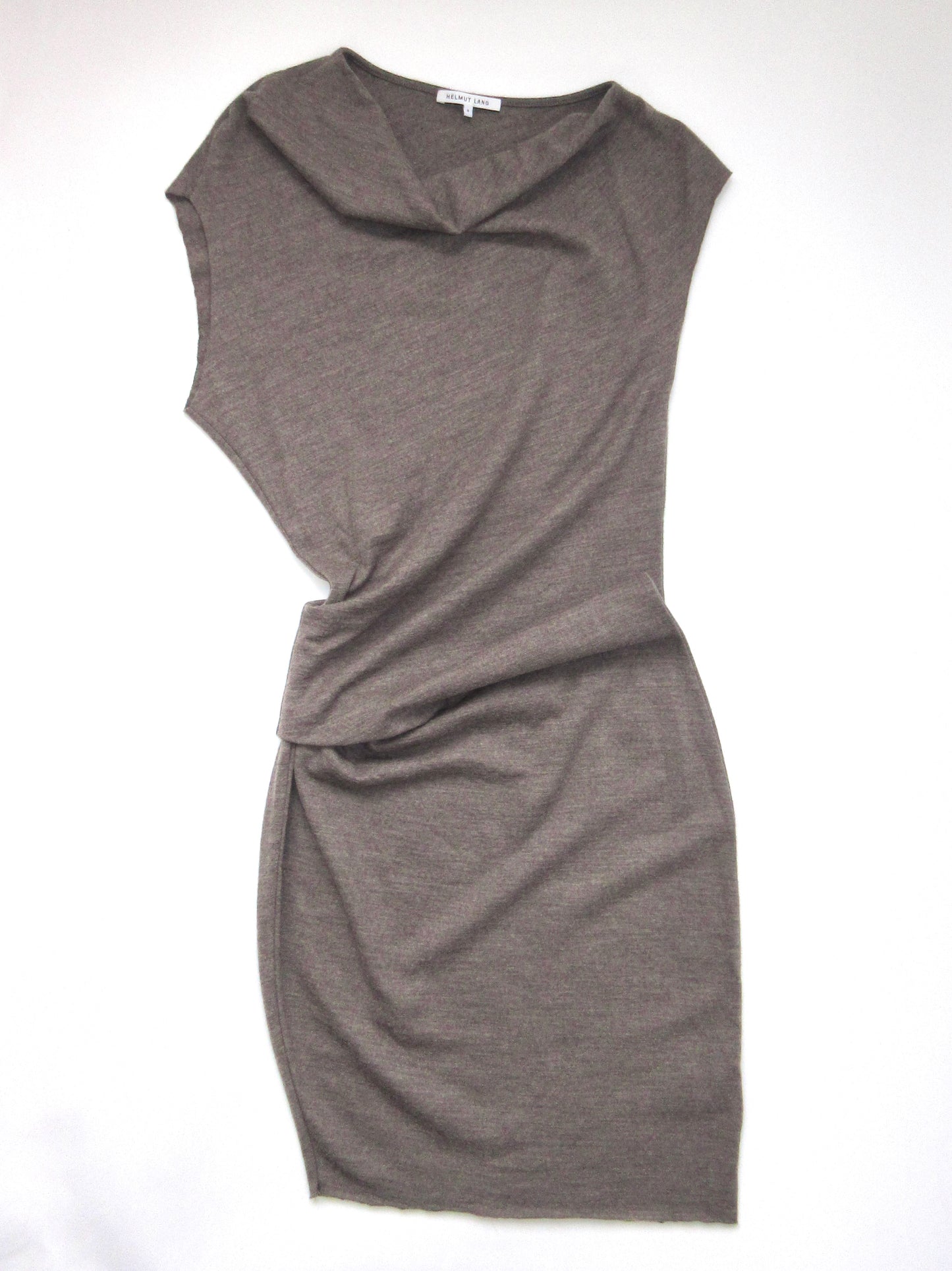 HELMUT LANG asymmetry drape dress