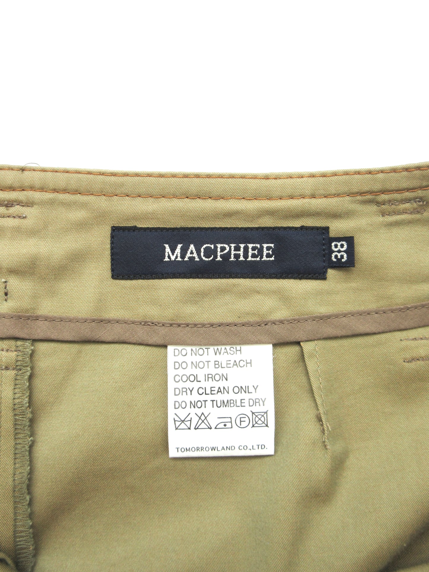 【used】chambray khaki bermuda pants