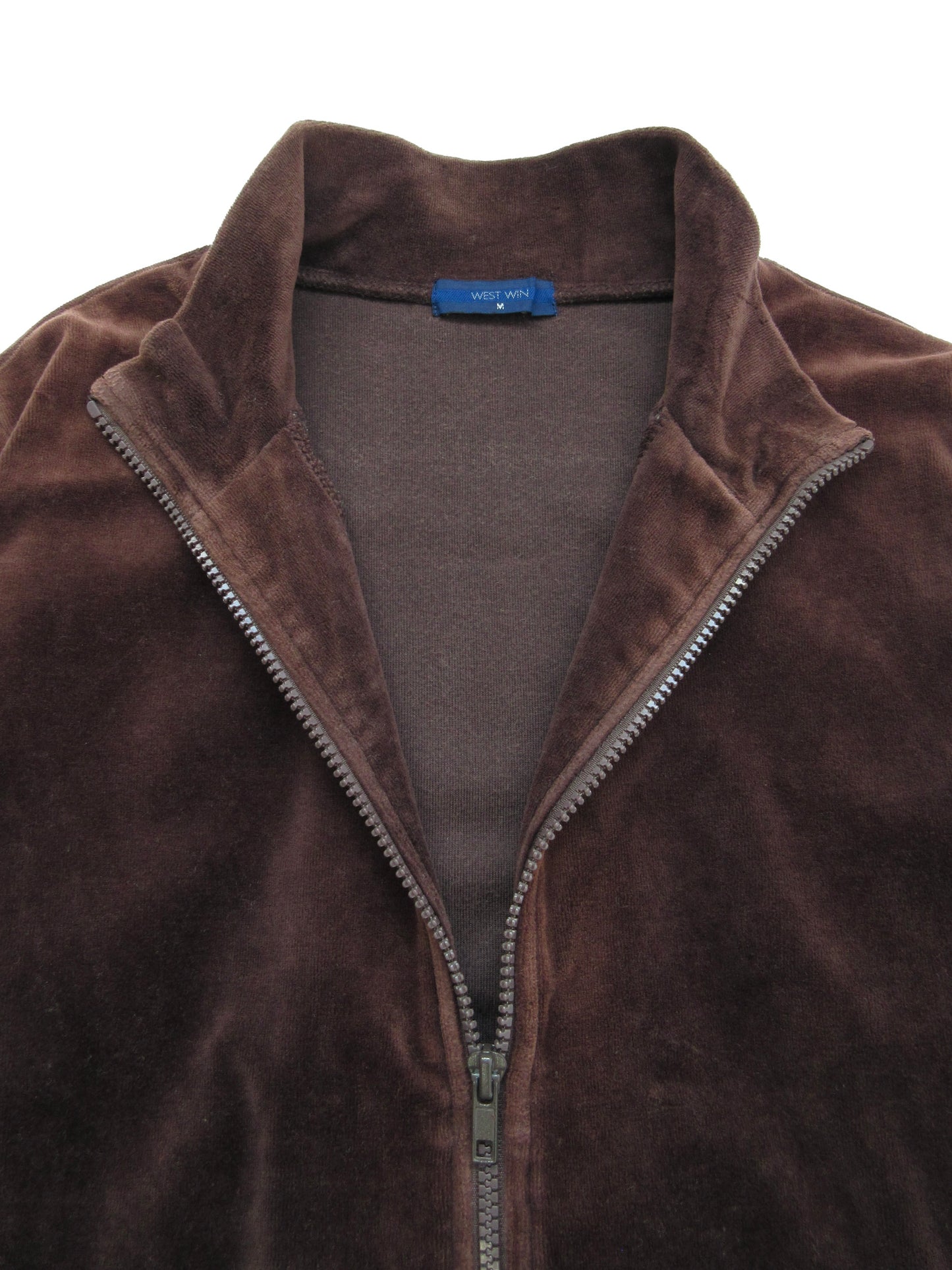 【used】velvet brown track jacket